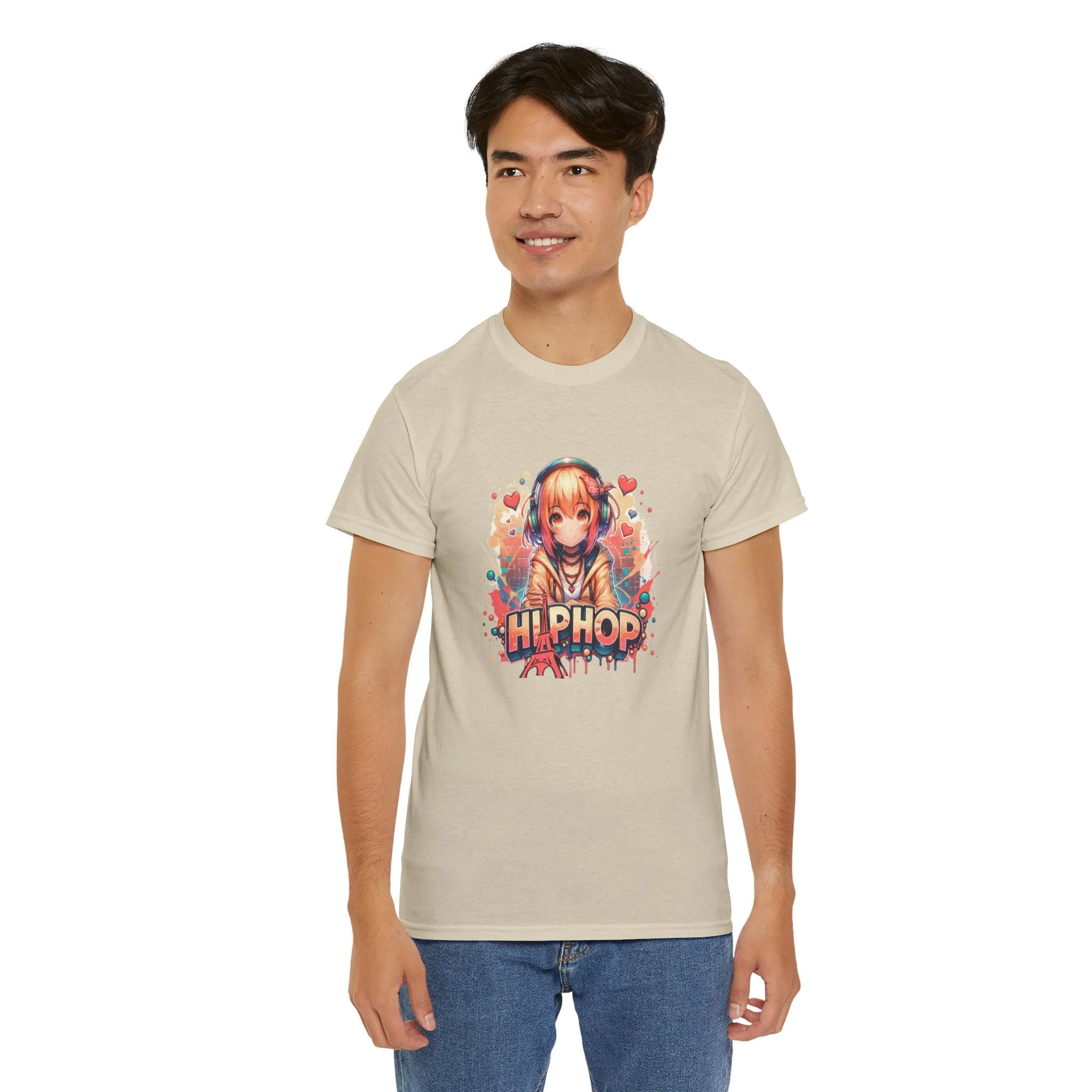 Graffiti Anime Girl Unisex Heavy Cotton Tee