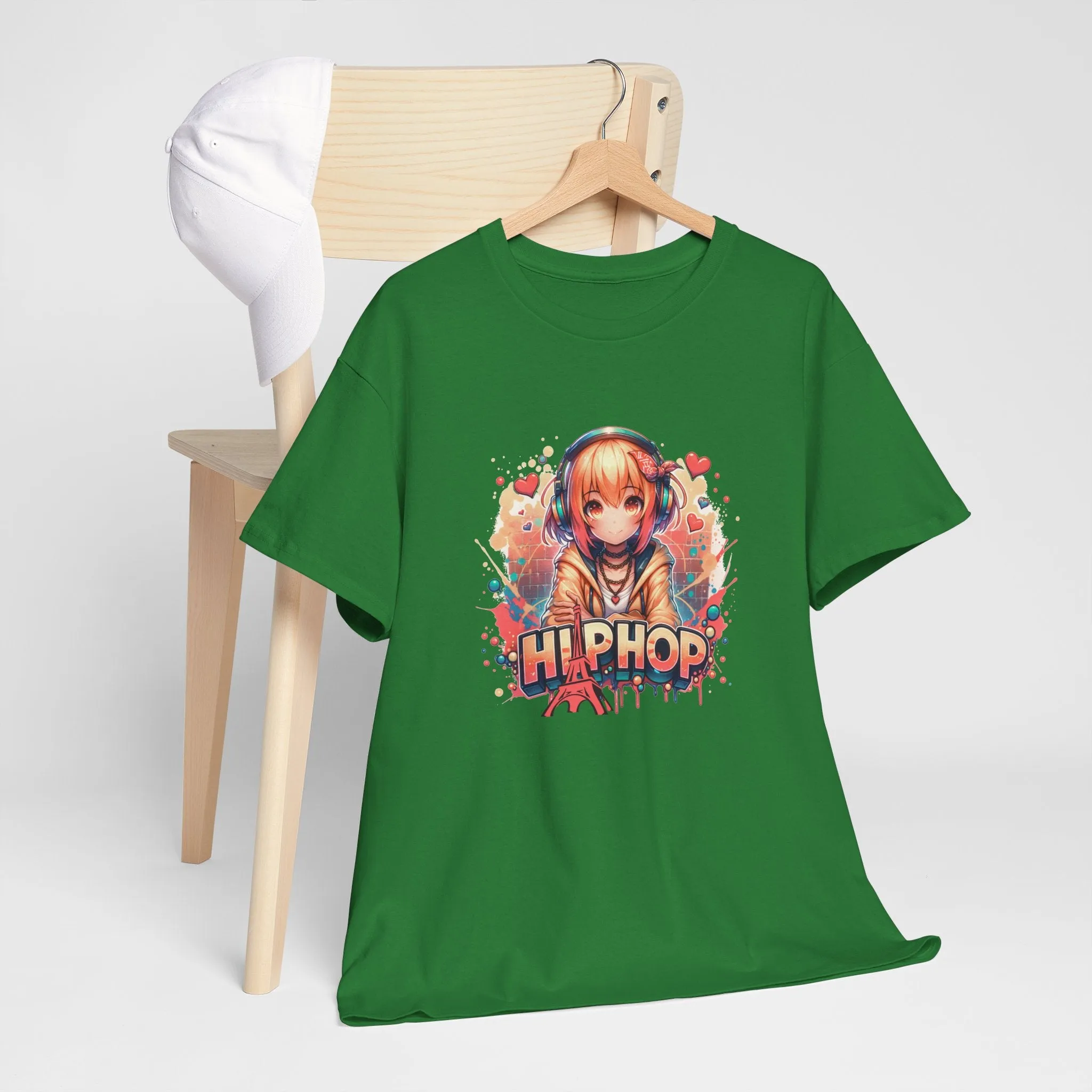 Graffiti Anime Girl Unisex Heavy Cotton Tee