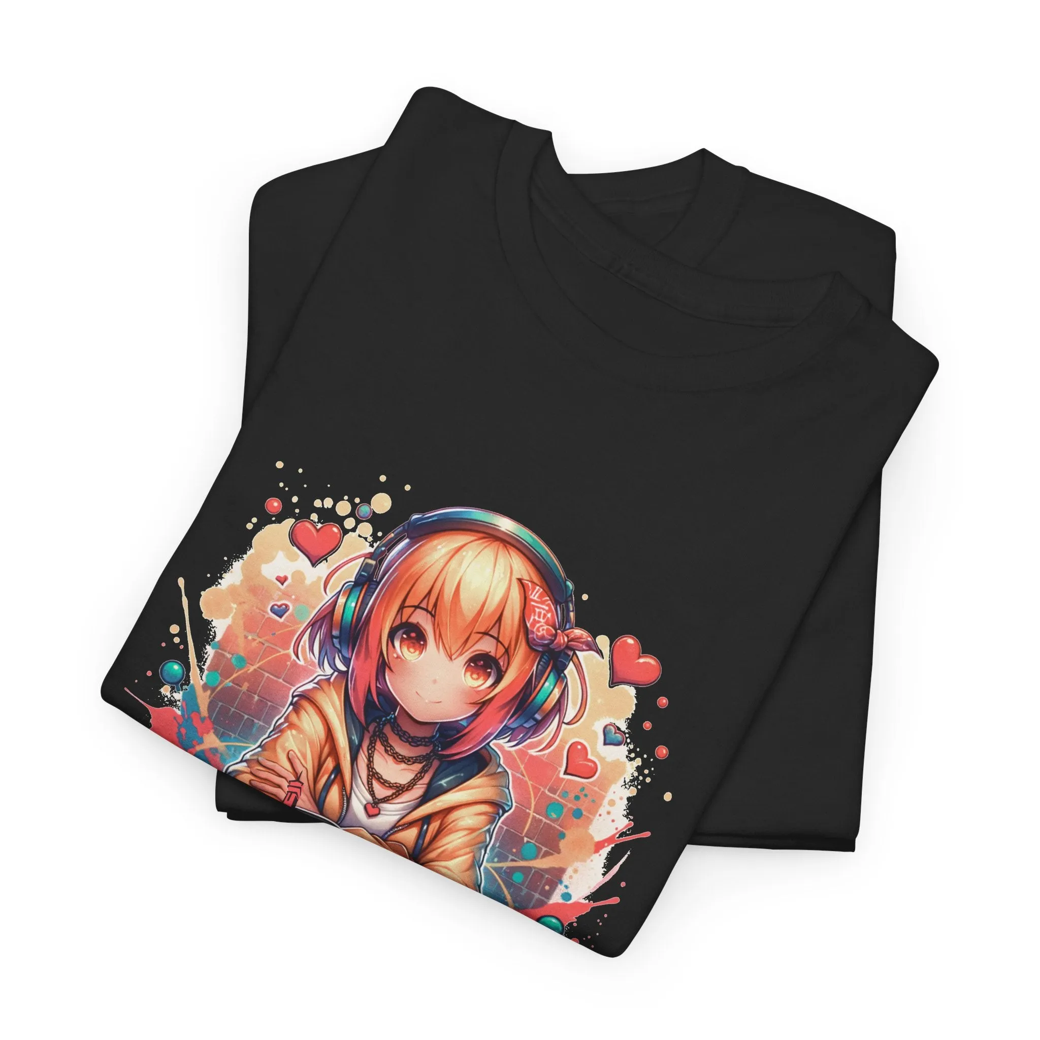Graffiti Anime Girl Unisex Heavy Cotton Tee
