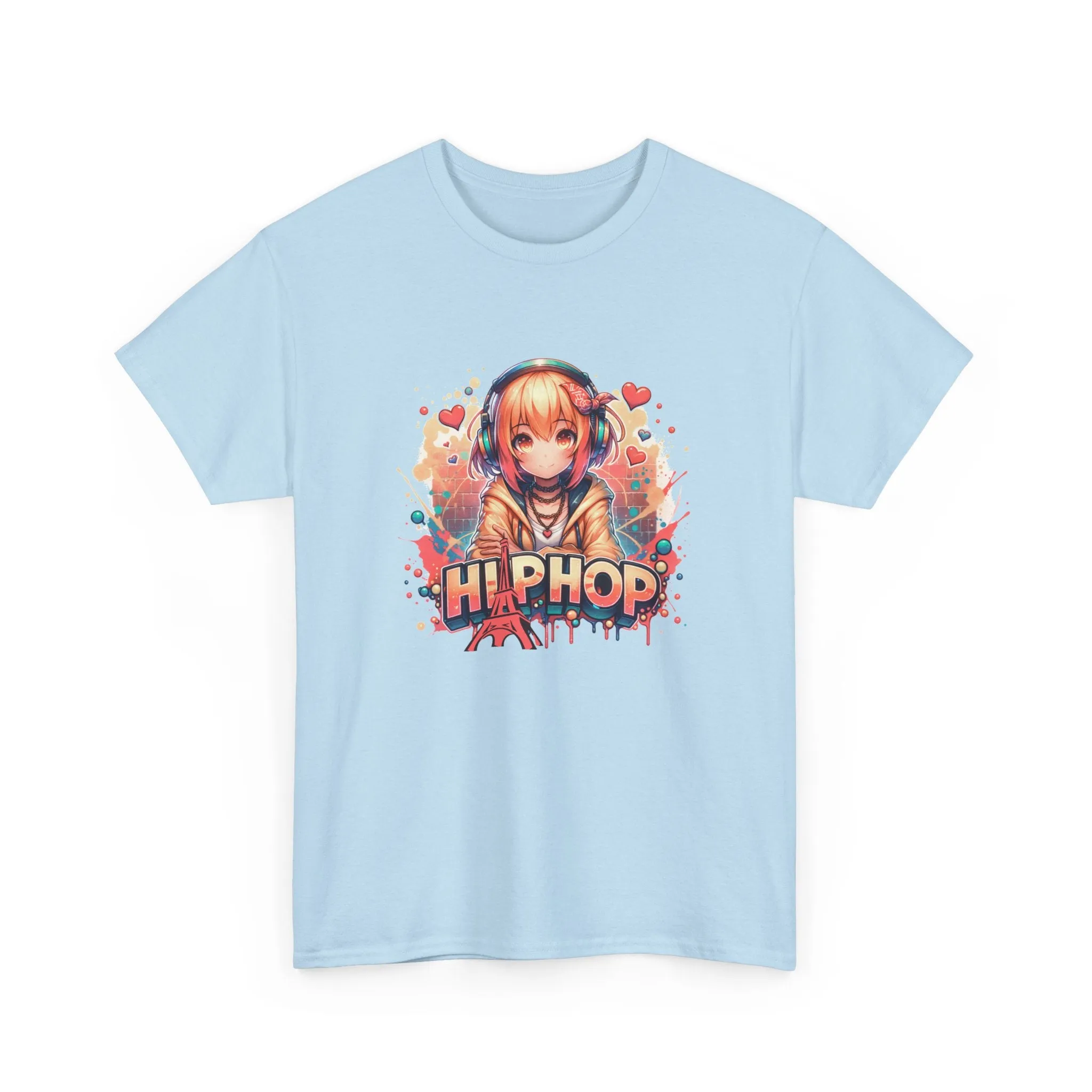 Graffiti Anime Girl Unisex Heavy Cotton Tee