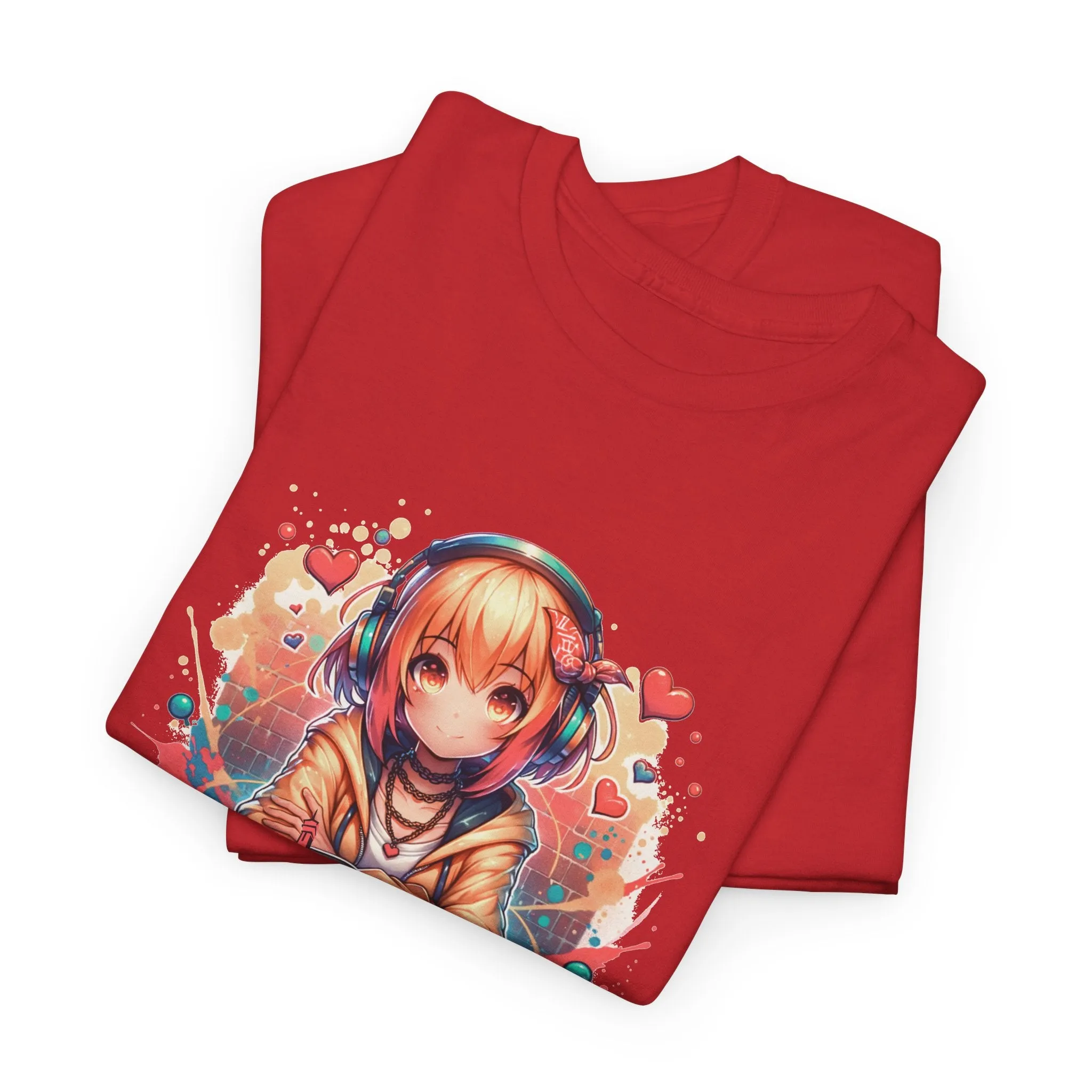 Graffiti Anime Girl Unisex Heavy Cotton Tee