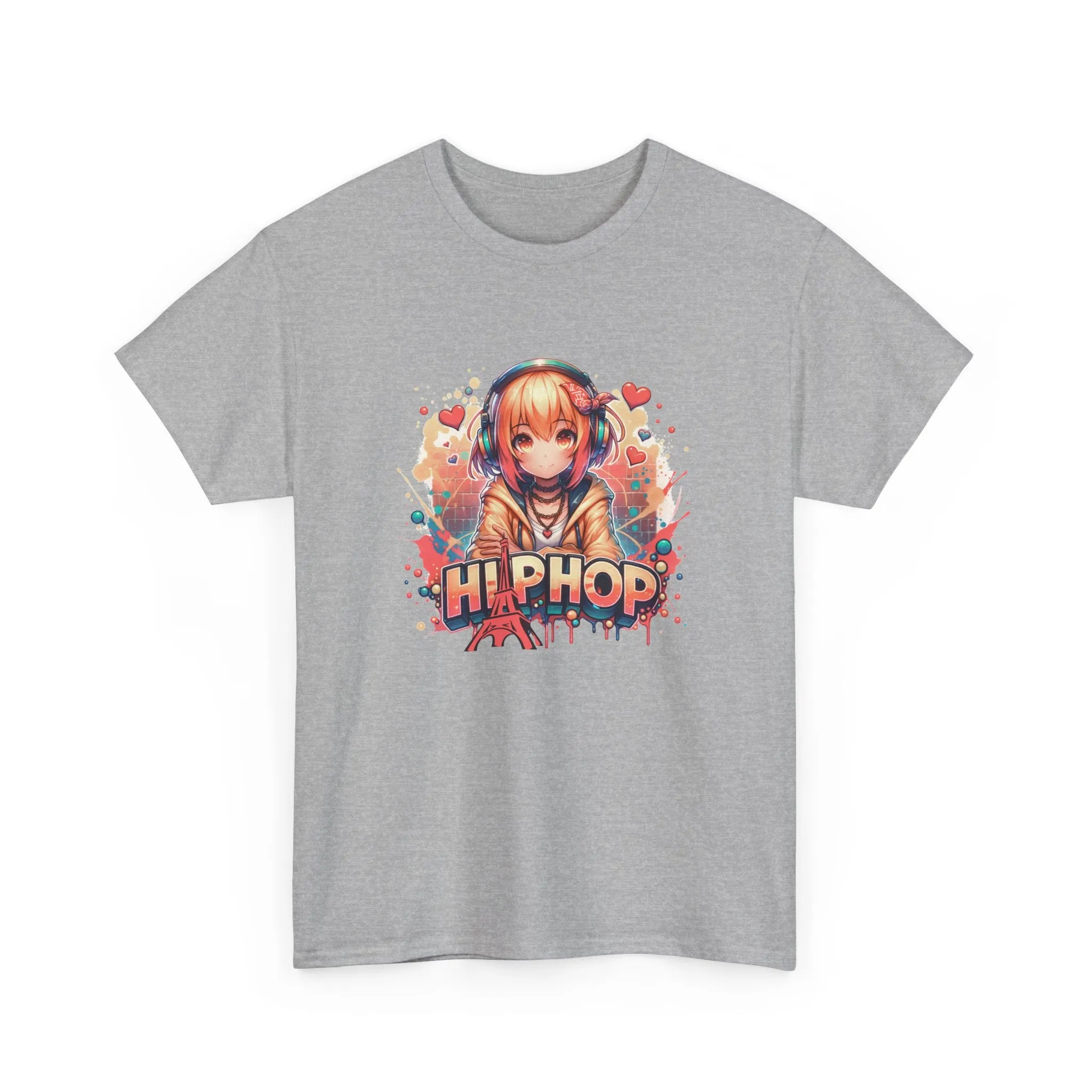 Graffiti Anime Girl Unisex Heavy Cotton Tee