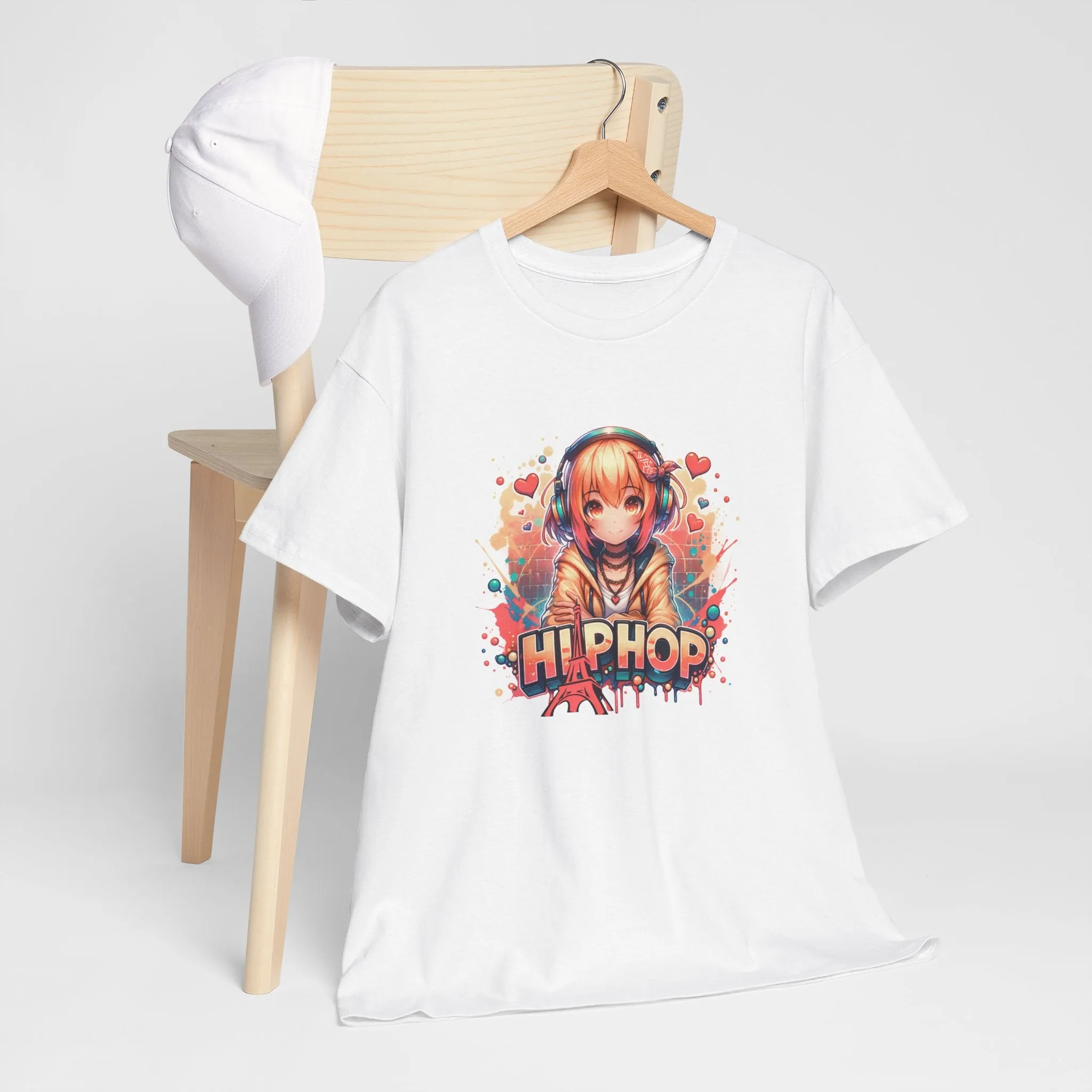 Graffiti Anime Girl Unisex Heavy Cotton Tee