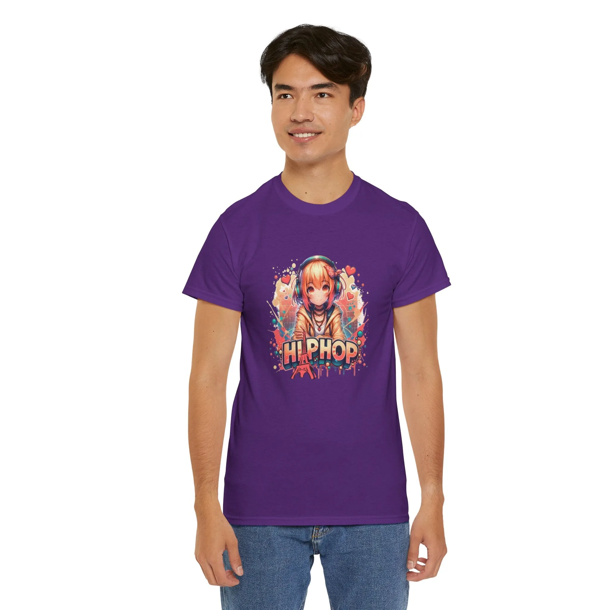 Graffiti Anime Girl Unisex Heavy Cotton Tee