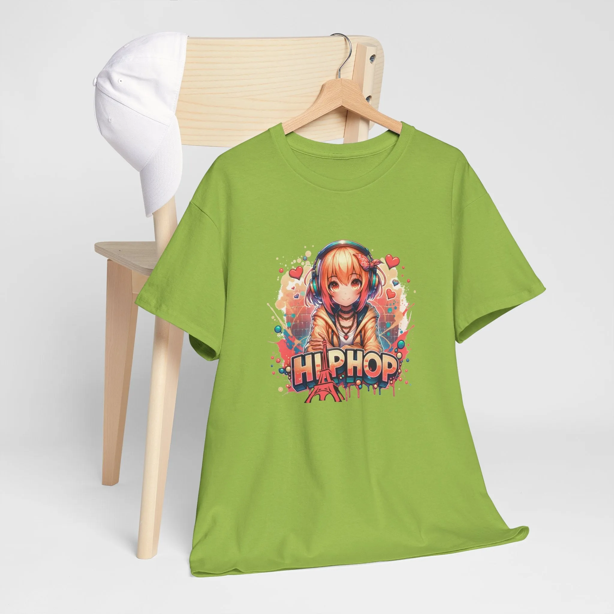 Graffiti Anime Girl Unisex Heavy Cotton Tee