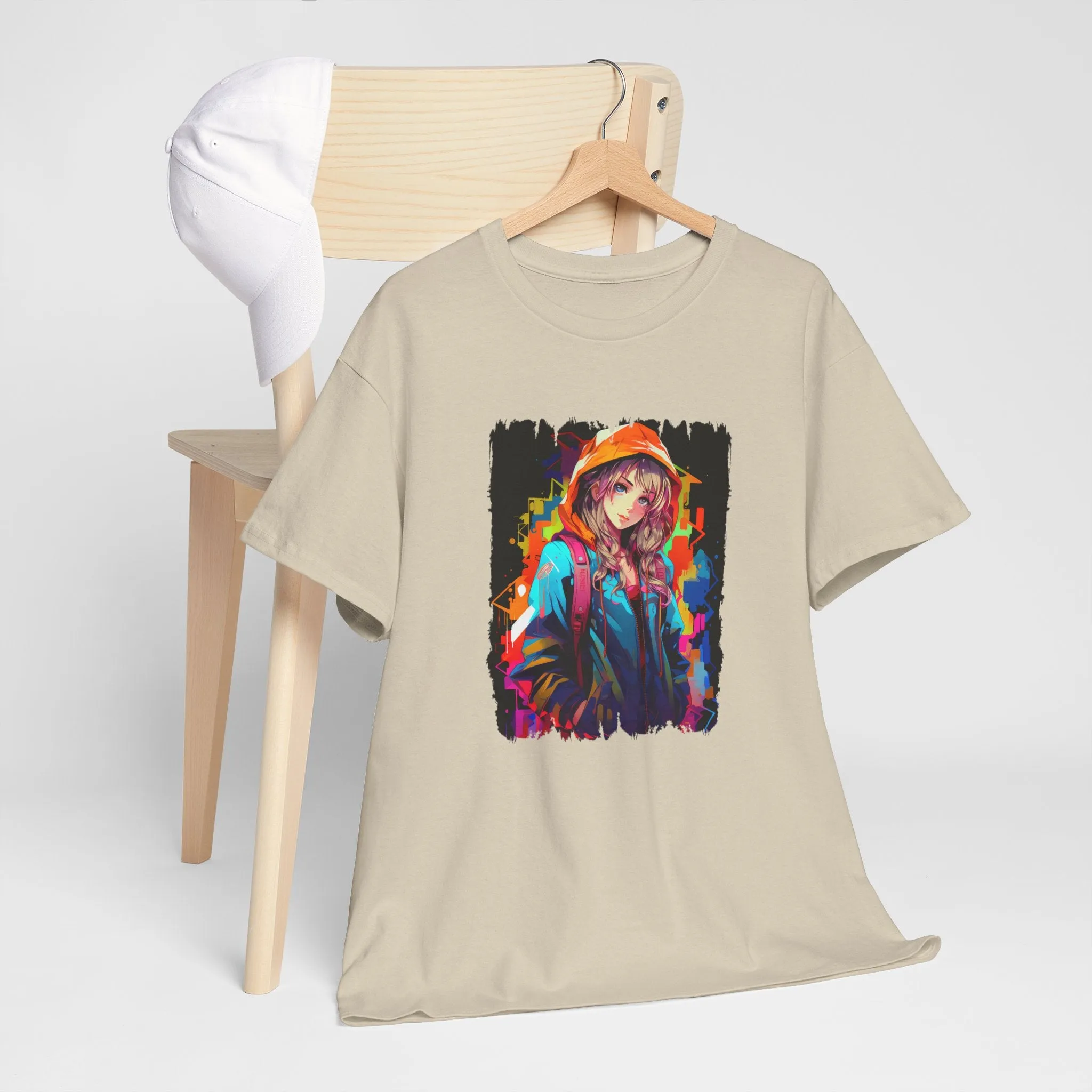 Graffiti Anime Girls Unisex Heavy Cotton Tee