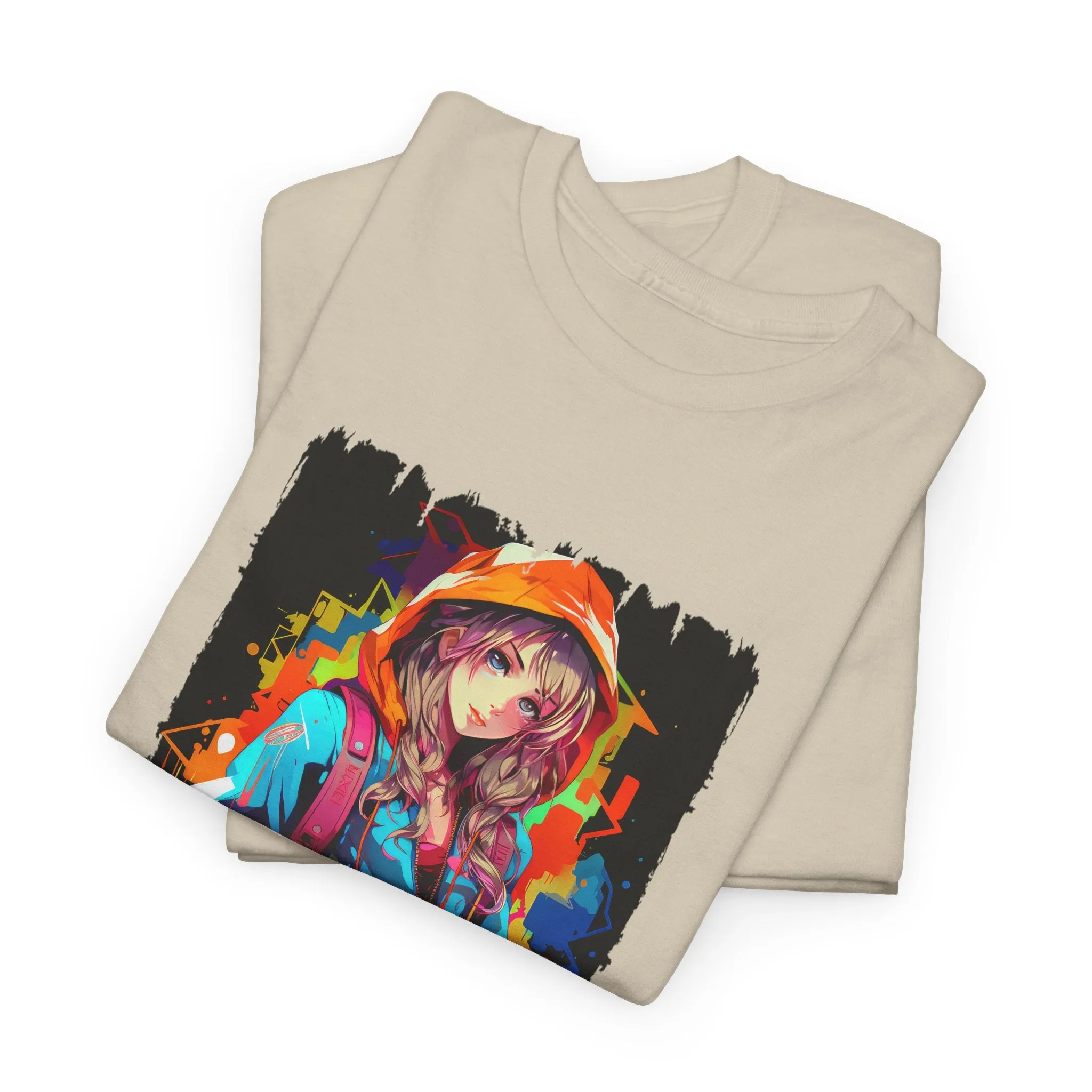 Graffiti Anime Girls Unisex Heavy Cotton Tee
