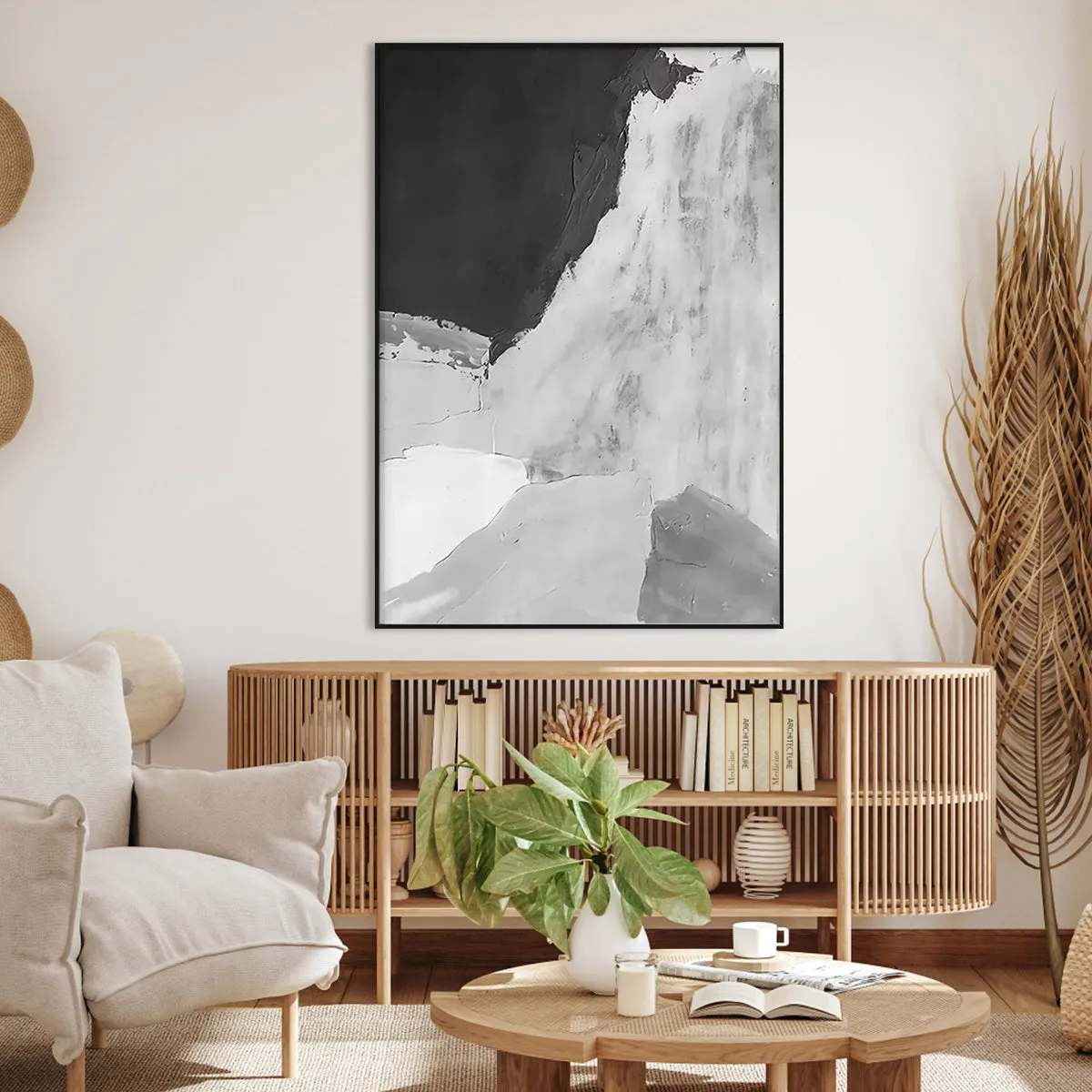 Gray and White Abstract