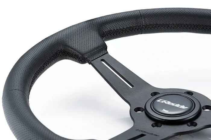 GREDDY SPORT STEERING WHEEL - BLACK EDITION DEEP DISH - (16600004)