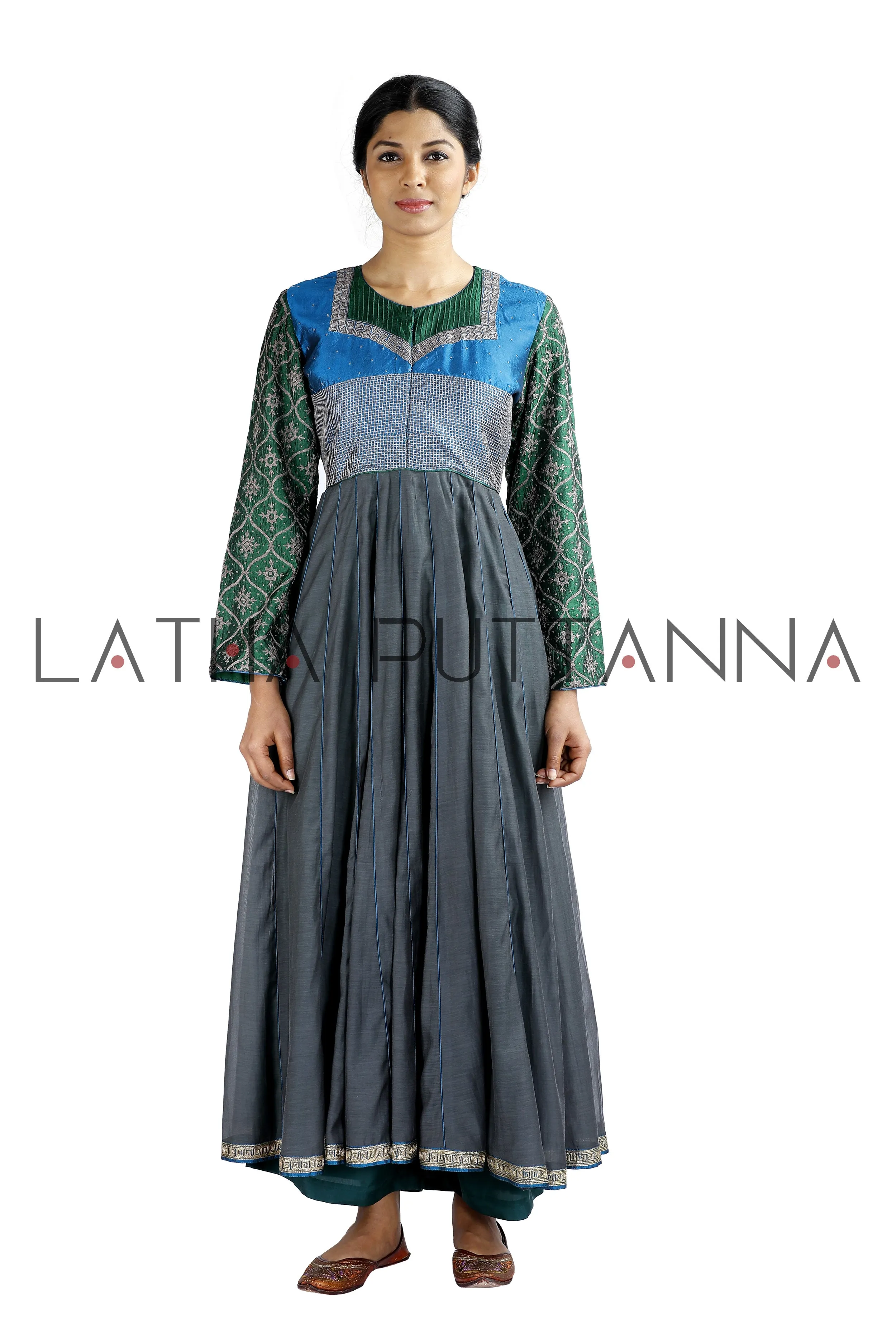 Grey and Green salwar