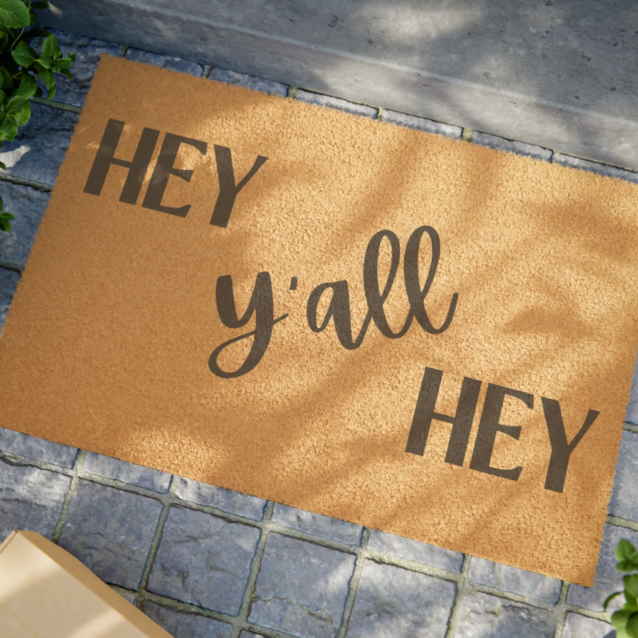Hey Y'all Hey Doormat only at Bling & Bloom's Boutique