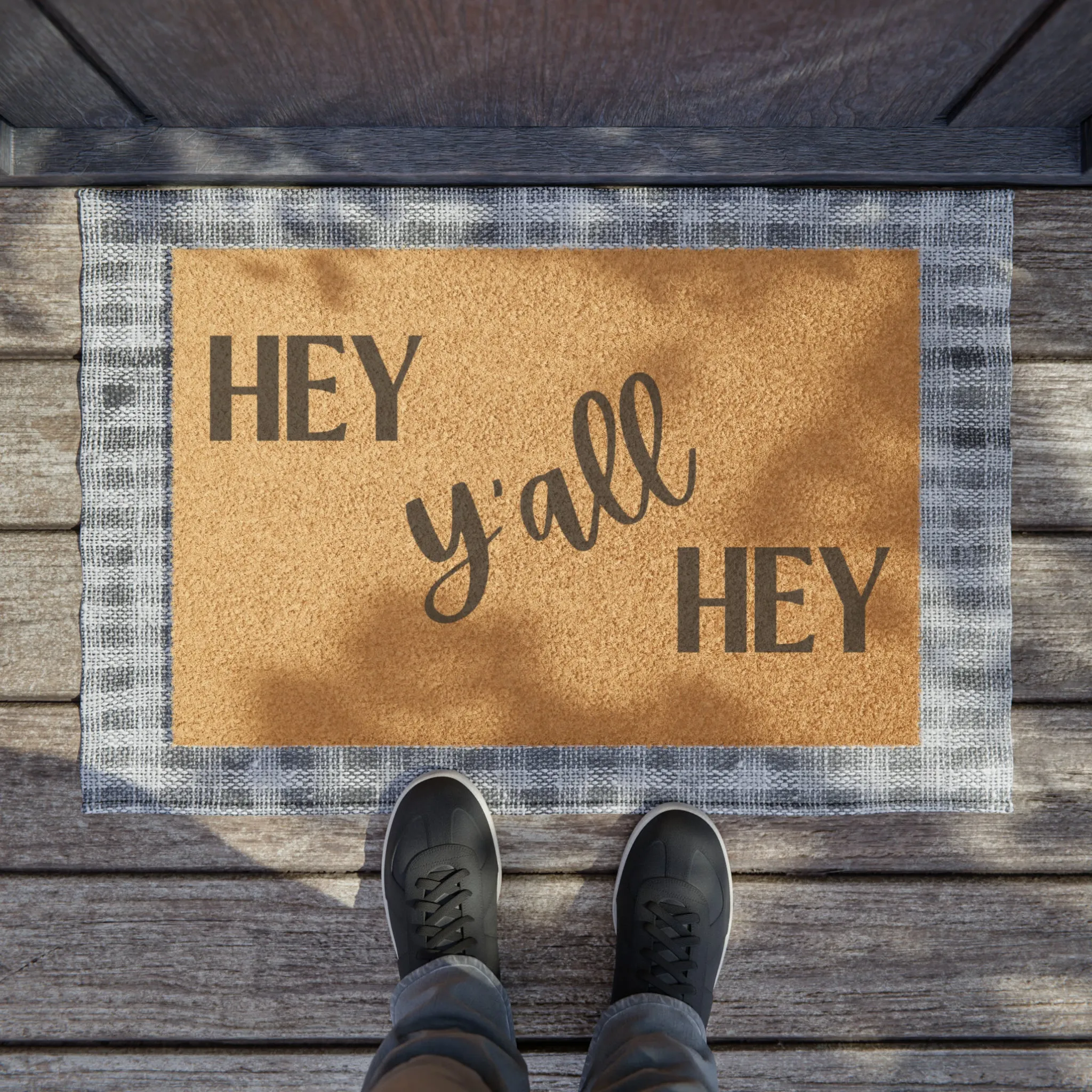 Hey Y'all Hey Doormat only at Bling & Bloom's Boutique