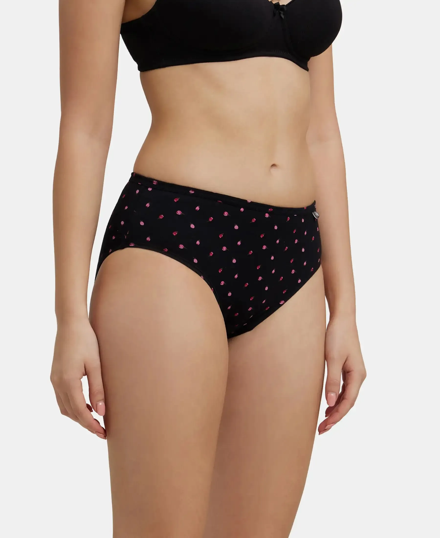 High Coverage Super Combed Cotton Hipster With Concealed Waistband and StayFresh Treatment - Dark Prints (Pack of 3)