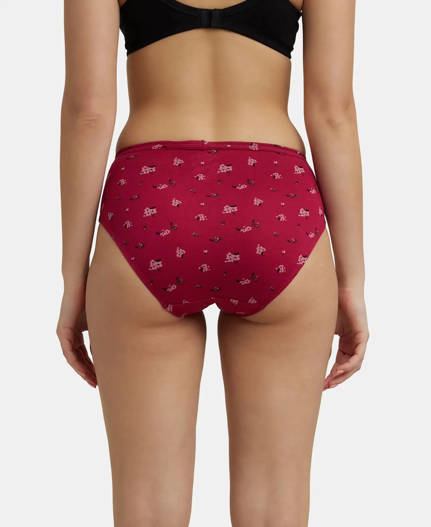 High Coverage Super Combed Cotton Hipster With Concealed Waistband and StayFresh Treatment - Dark Prints (Pack of 3)