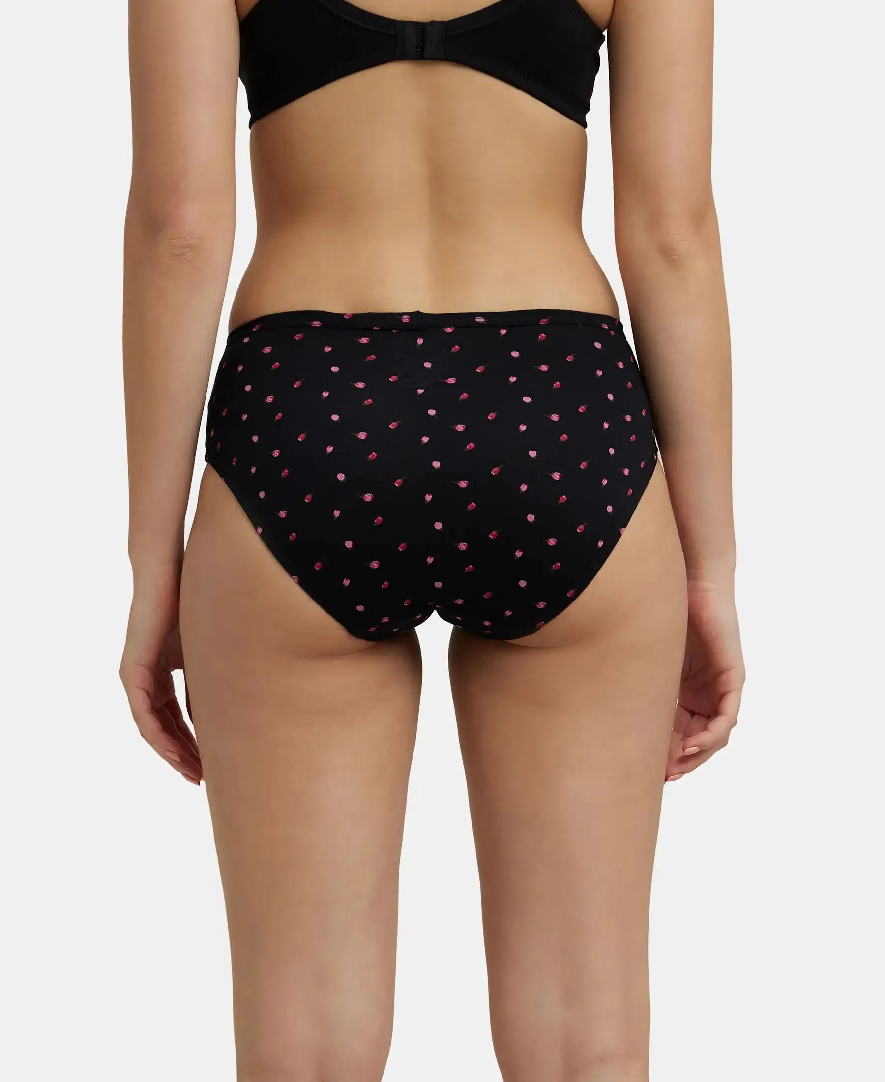 High Coverage Super Combed Cotton Hipster With Concealed Waistband and StayFresh Treatment - Dark Prints (Pack of 3)