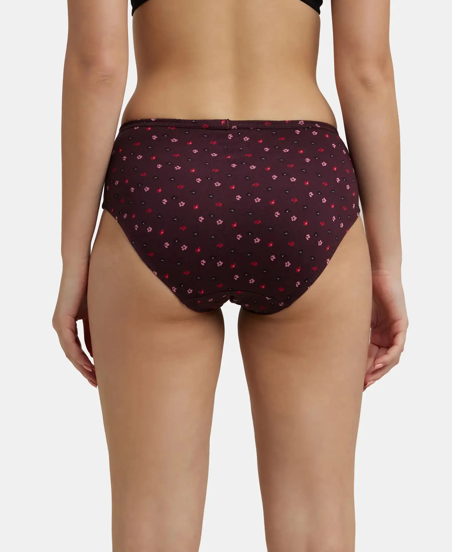 High Coverage Super Combed Cotton Hipster With Concealed Waistband and StayFresh Treatment - Dark Prints (Pack of 3)