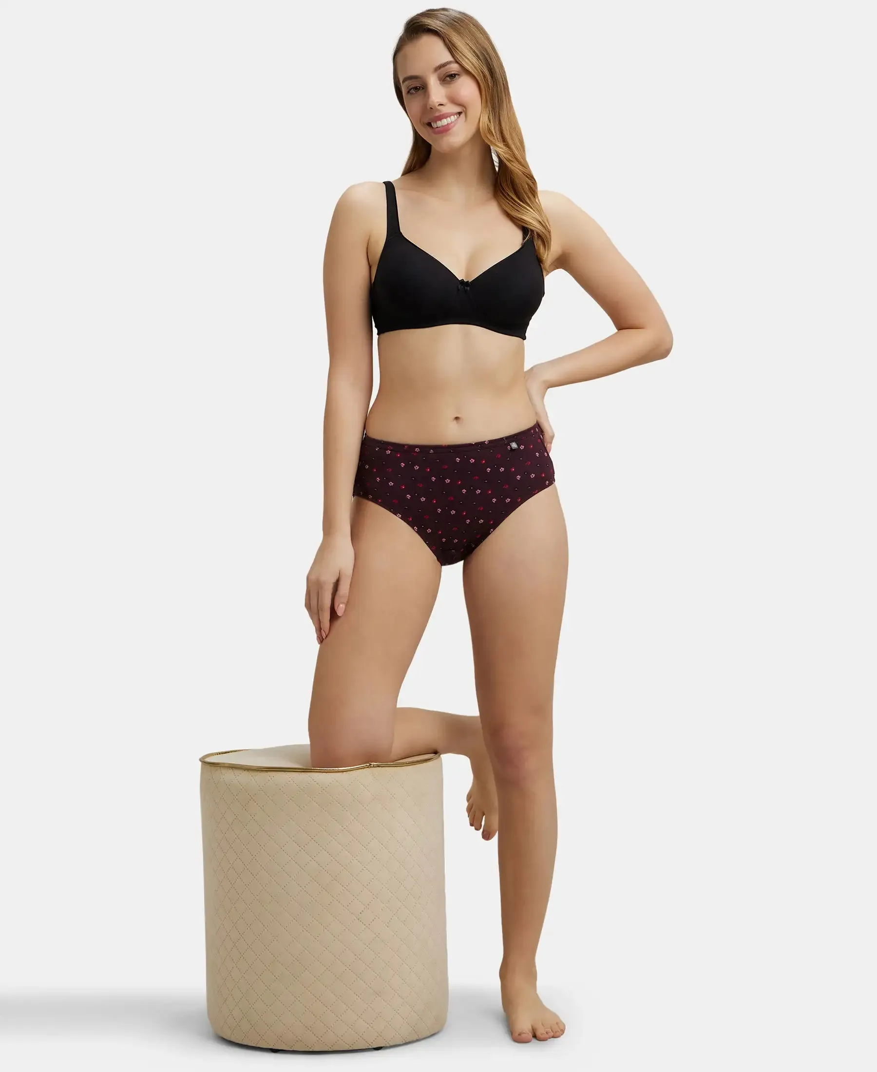 High Coverage Super Combed Cotton Hipster With Concealed Waistband and StayFresh Treatment - Dark Prints (Pack of 3)