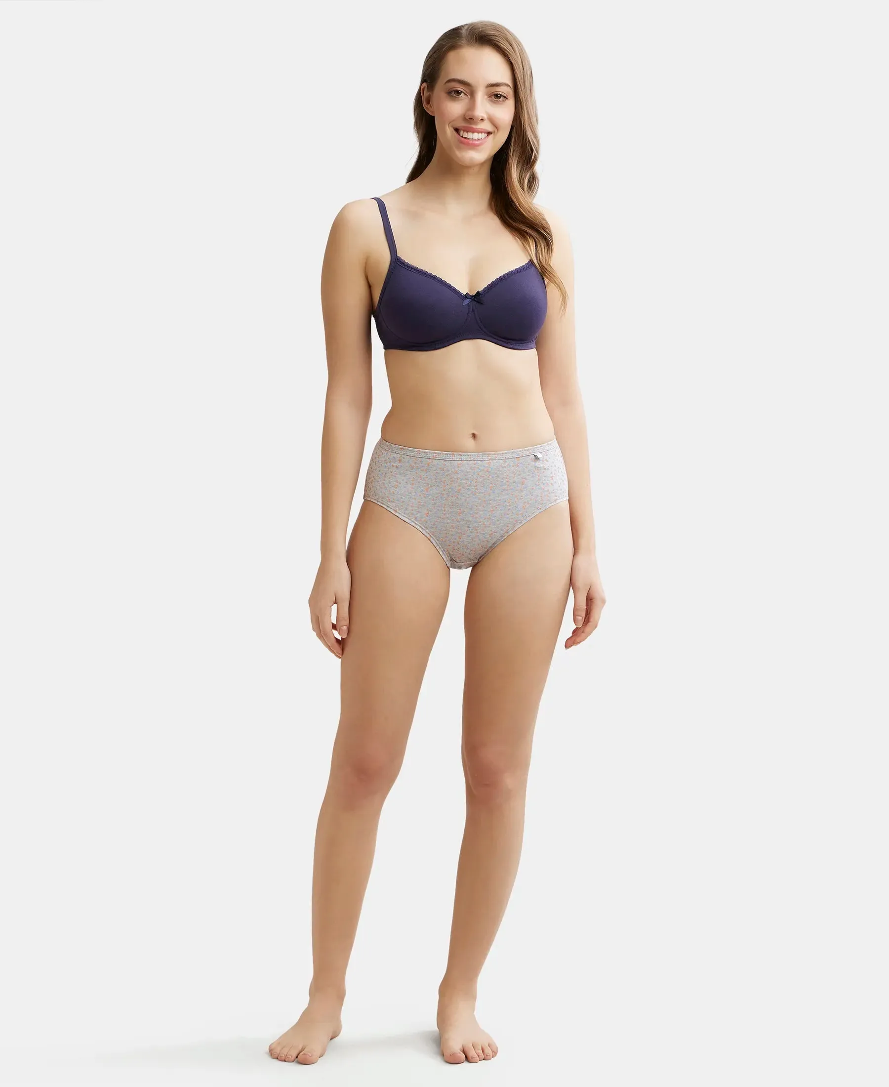 High Coverage Super Combed Cotton Hipster With Concealed Waistband and StayFresh Treatment - Light Prints (Pack of 3)