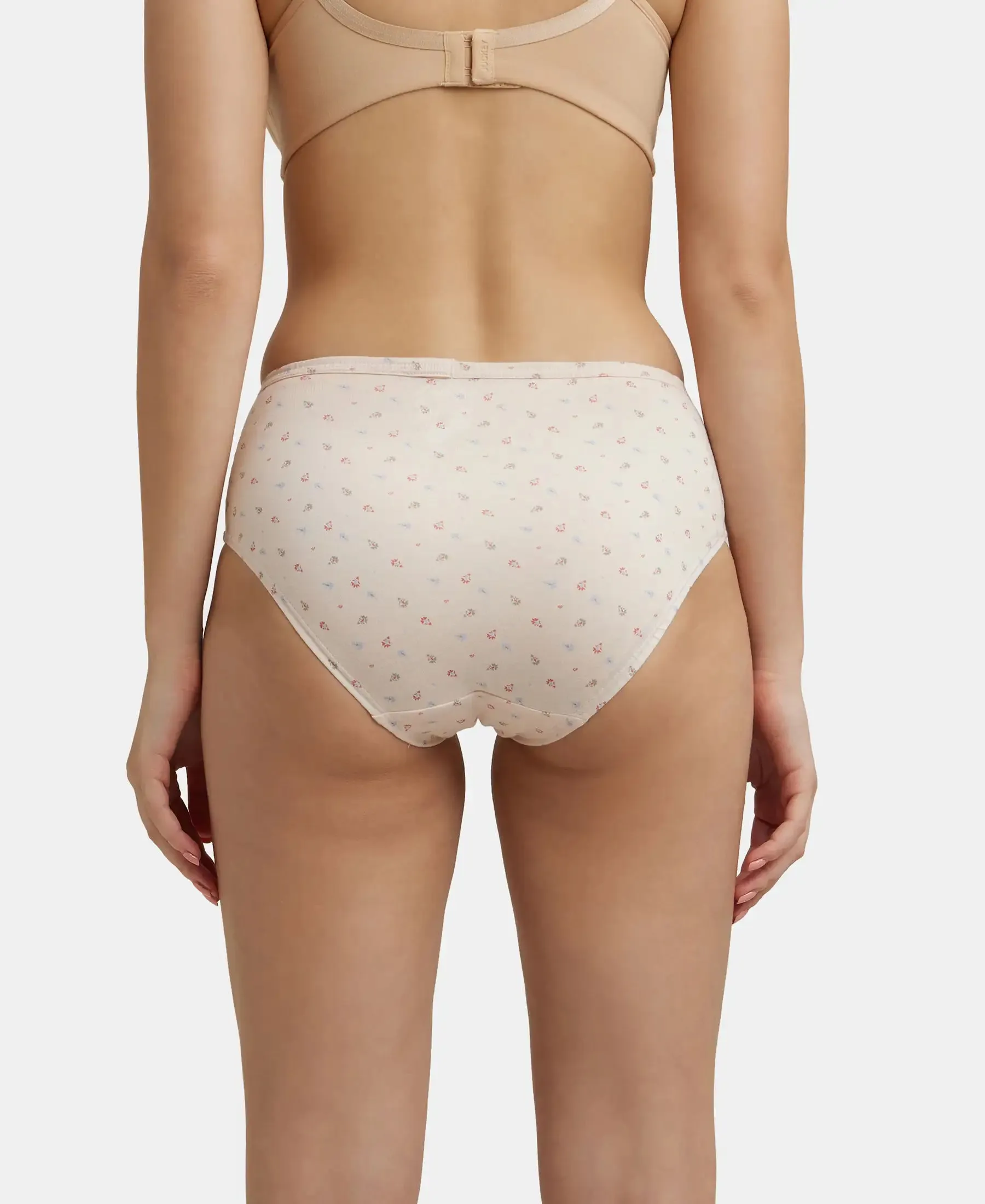 High Coverage Super Combed Cotton Hipster With Concealed Waistband and StayFresh Treatment - Light Prints (Pack of 3)