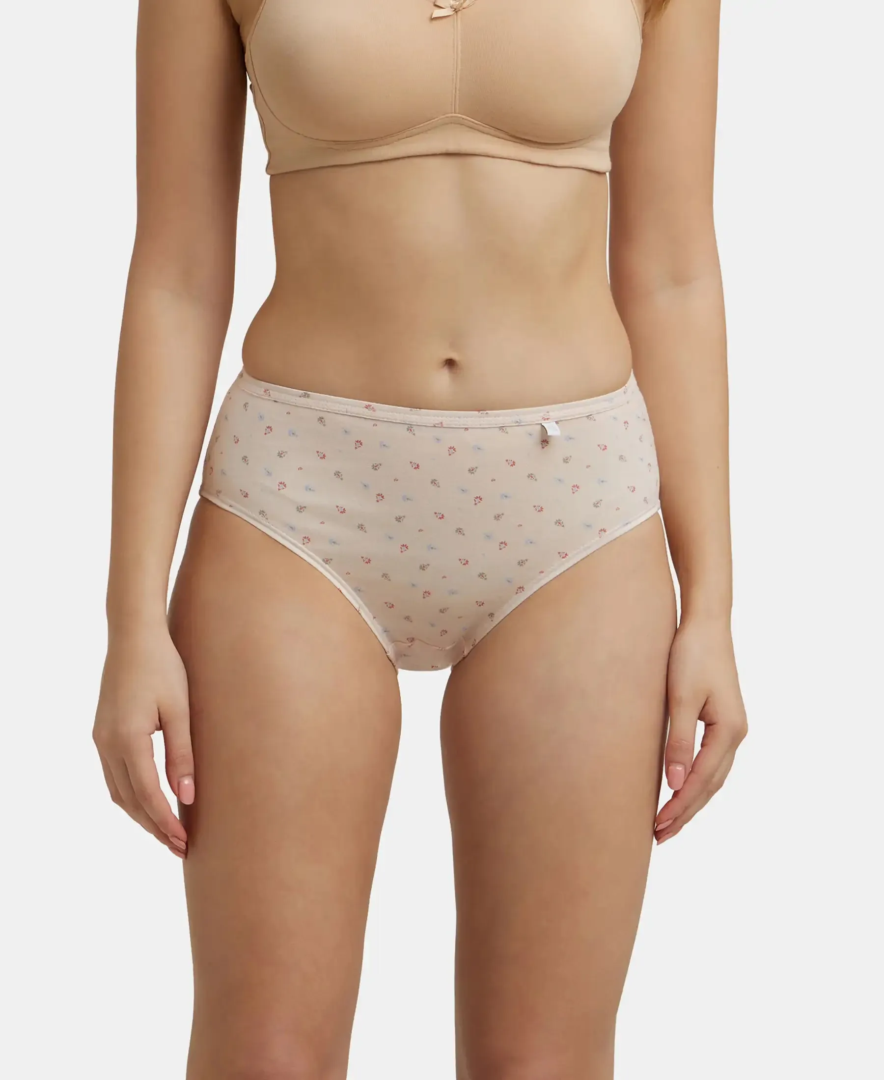 High Coverage Super Combed Cotton Hipster With Concealed Waistband and StayFresh Treatment - Light Prints (Pack of 3)