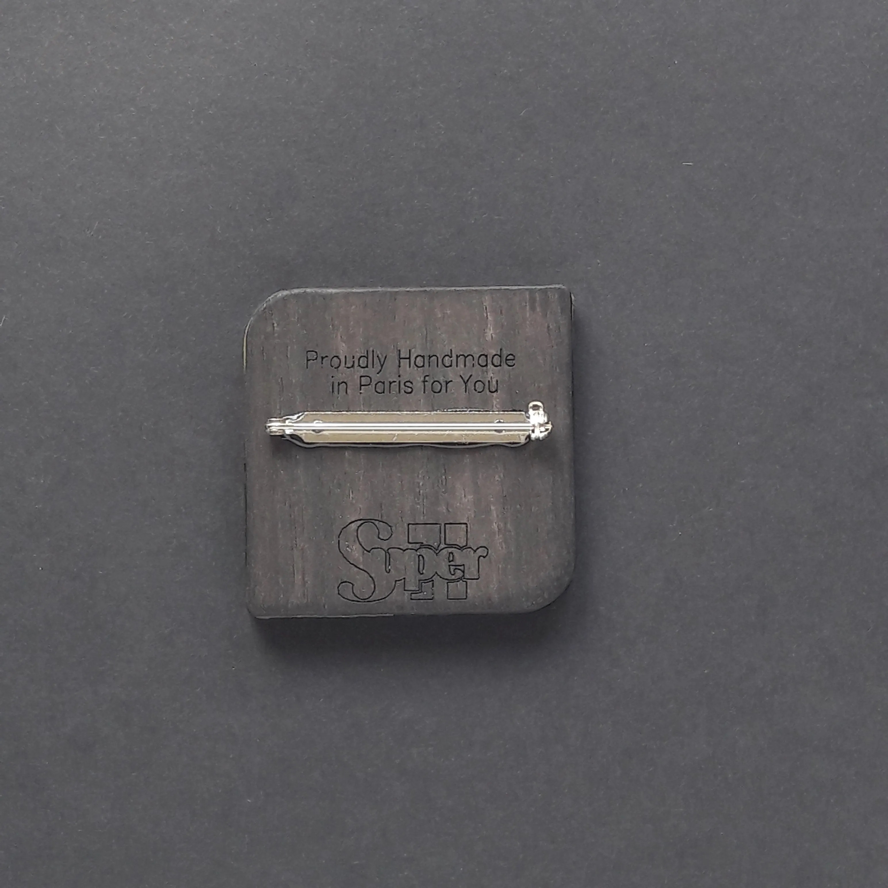 LIGHT Acrylic & Ebony Brooch - Limited edition