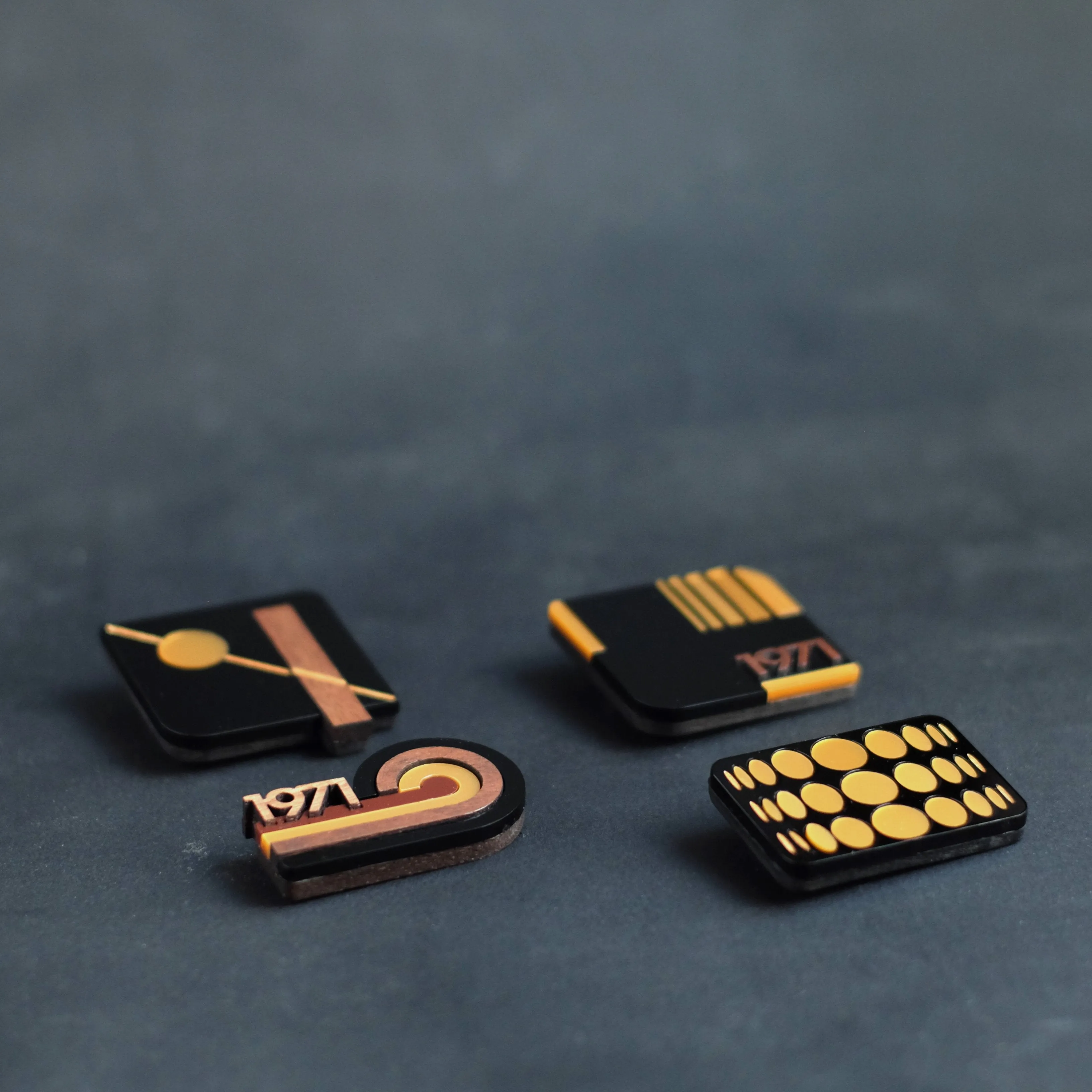 LIGHT Acrylic & Ebony Brooch - Limited edition