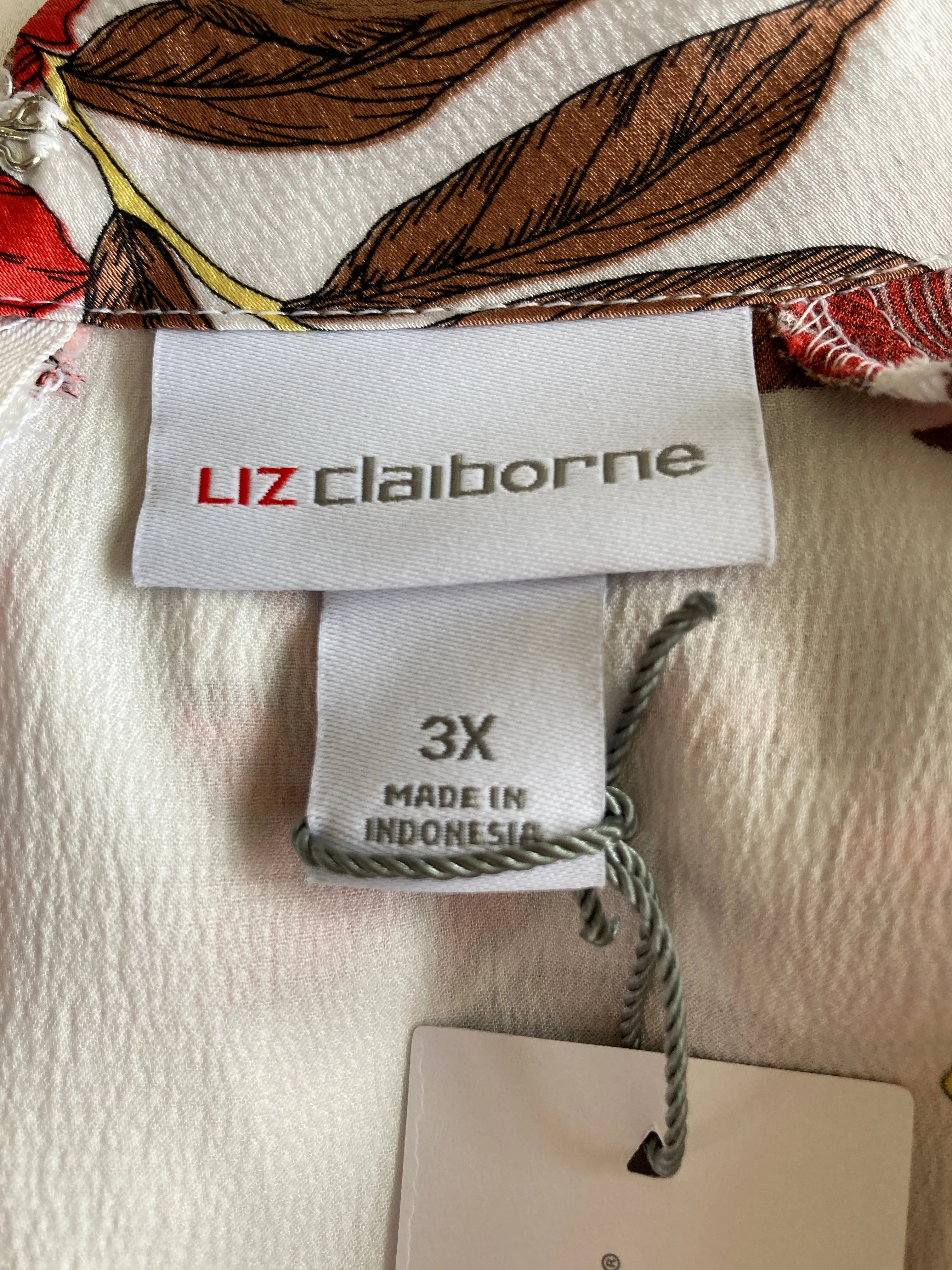 Liz Claiborne Fall Print Top, 3X