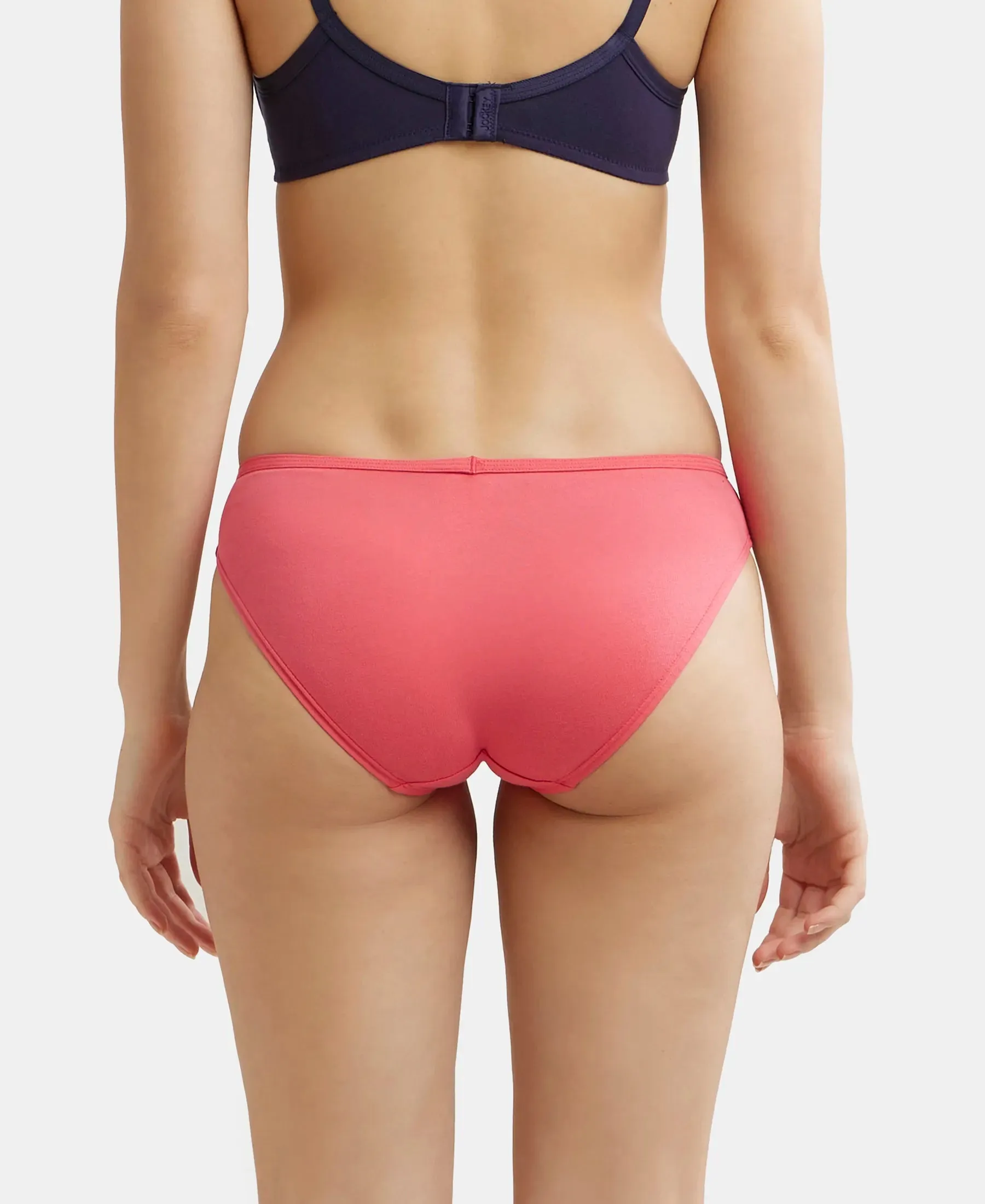 Medium Coverage Super Combed Cotton Elastane Stretch Bikini With Concealed Waistband and StayFresh Treatment - Assorted (Pack of 3)