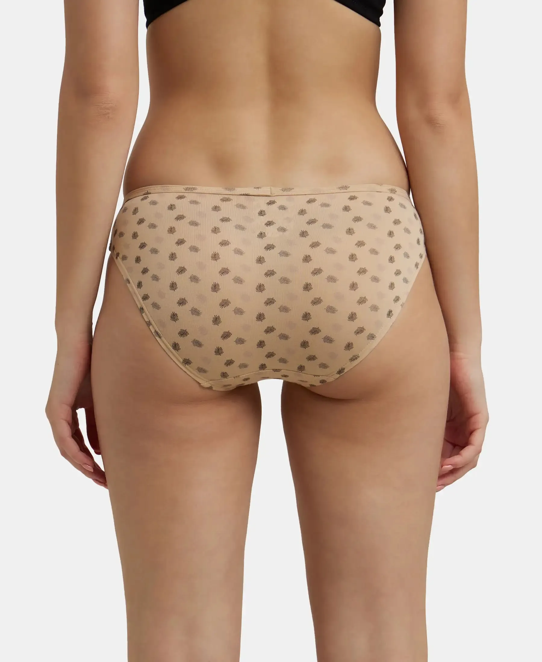 Medium Coverage Super Combed Cotton Elastane Stretch Bikini With Concealed Waistband and StayFresh Treatment - Assorted Prints (Pack of 2)