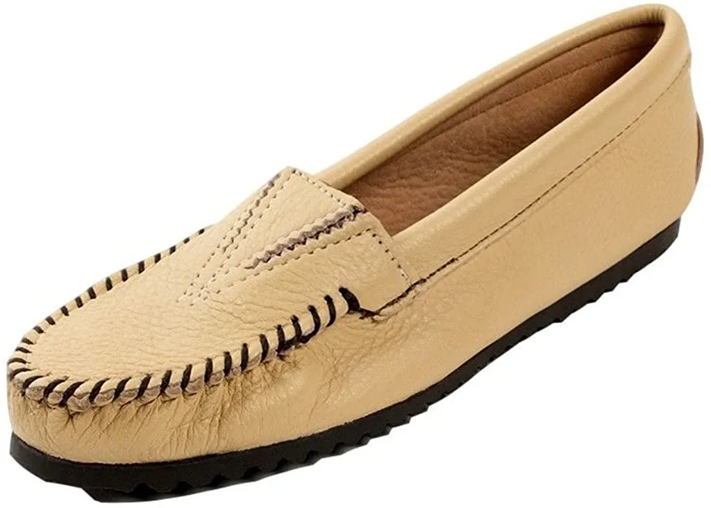 Minnetonka Women's Deerskin Gore Front Moccasin