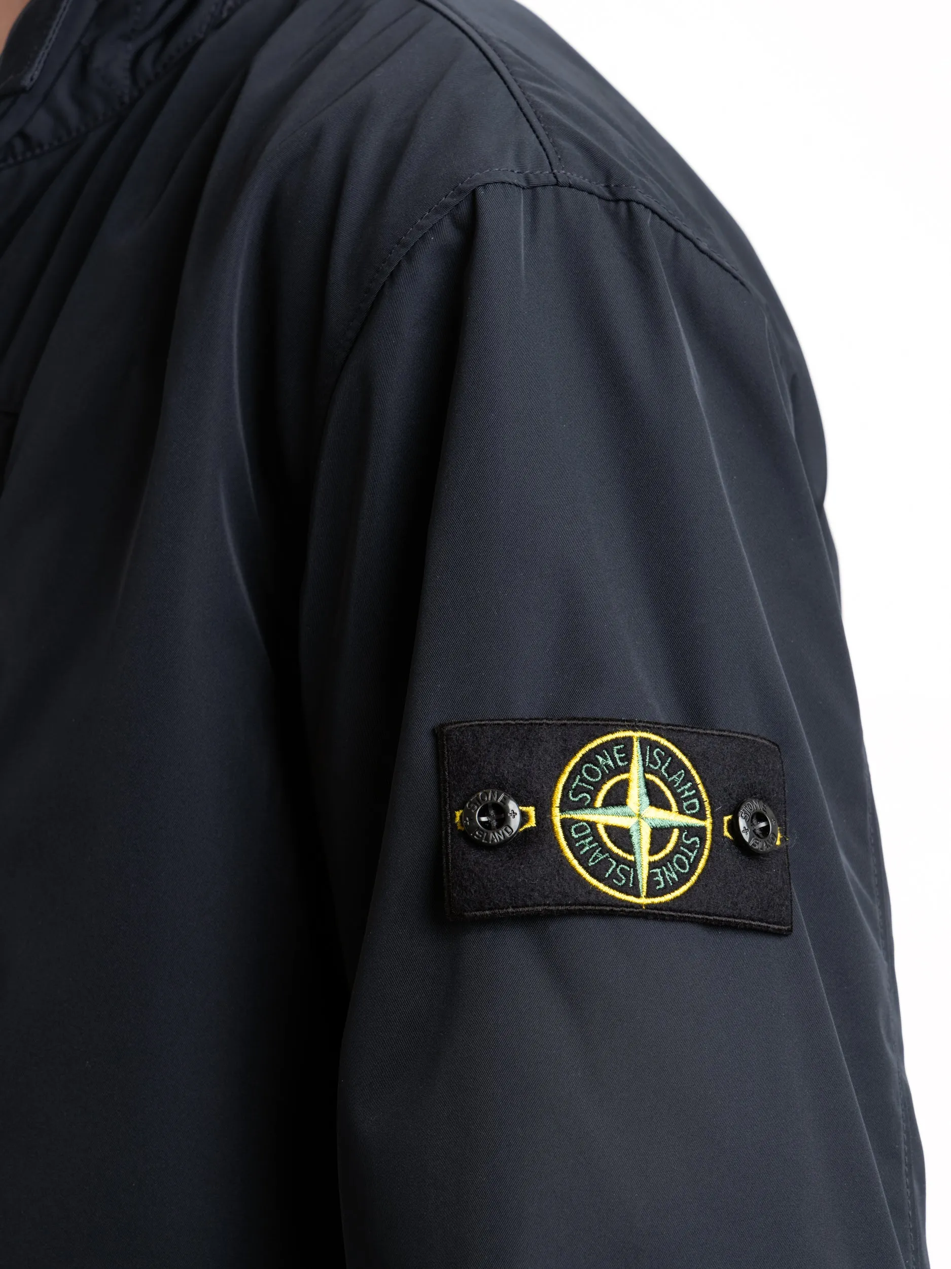 Navy Micro Twill PrimaLoft® Hooded Jacket