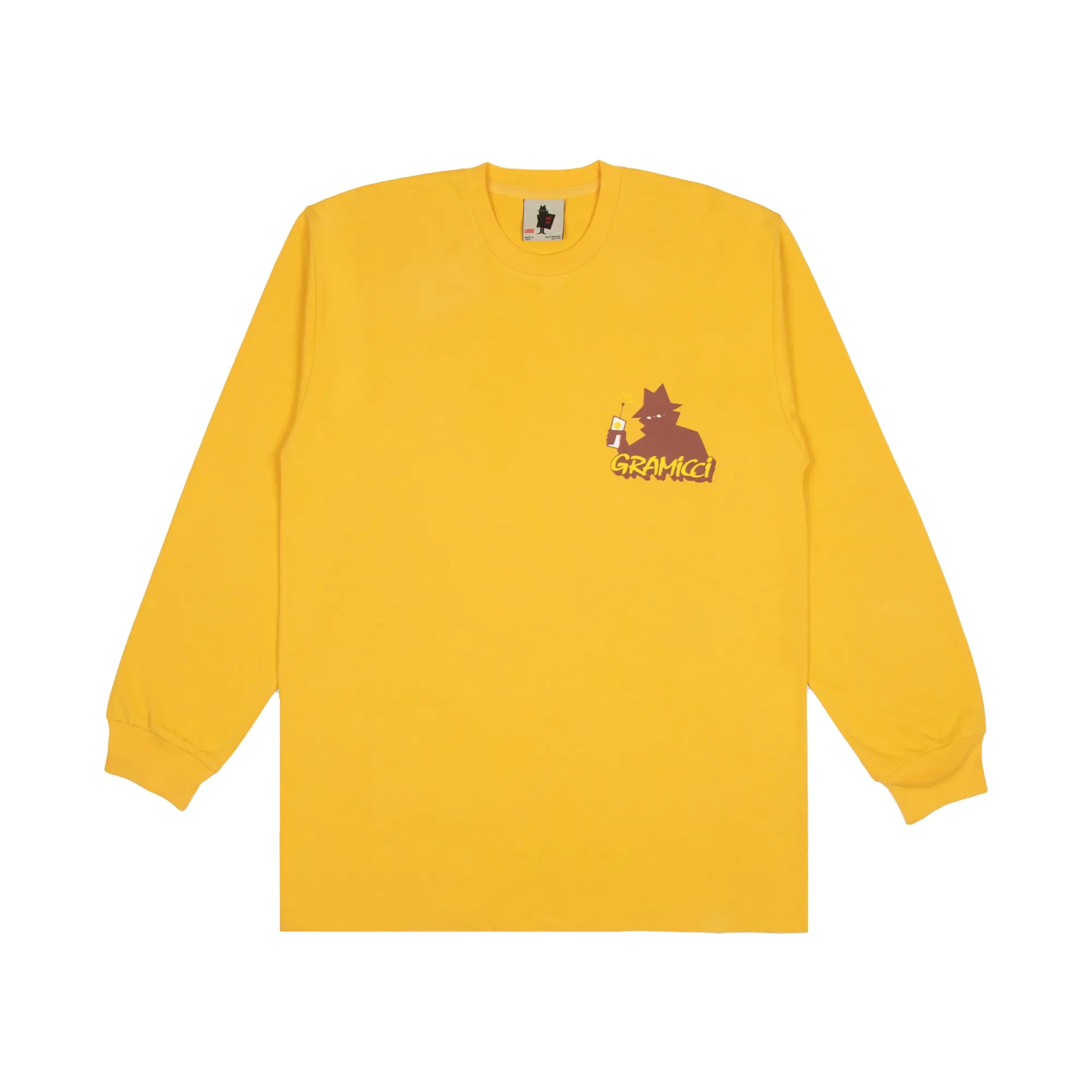 Real Bad Man x Gramicci Dude Records Long Sleeve Tee Mustard