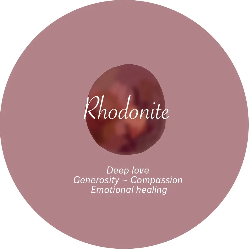 Rhodonite Round Crystal Element