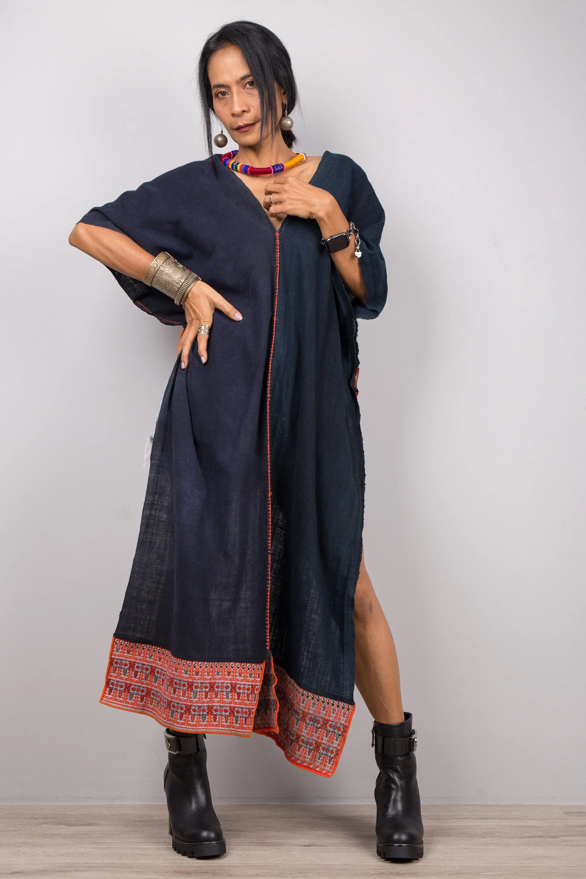 Short front ethnic kaftan top