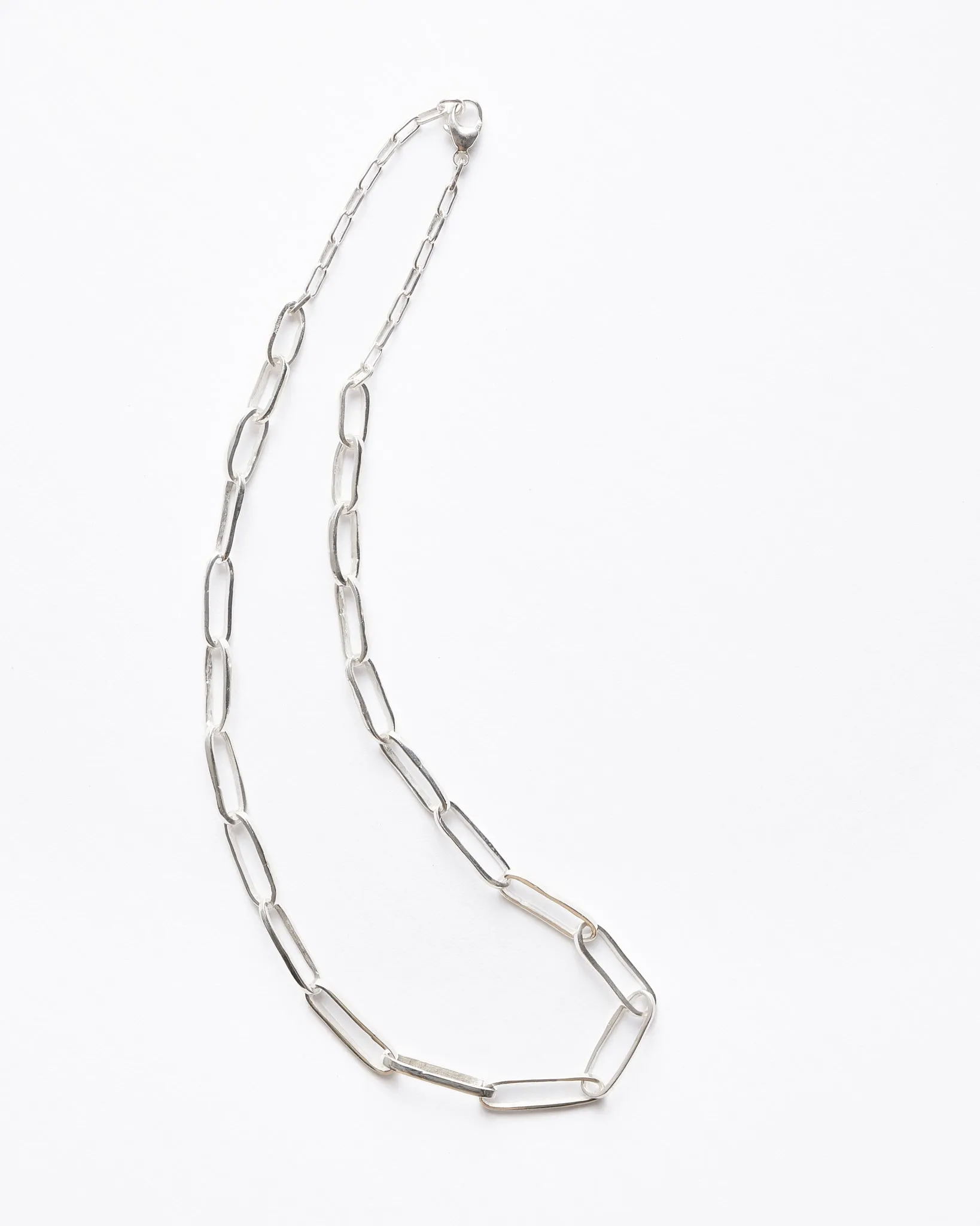 Sterling Silver Elongated Rectangle Link Chain