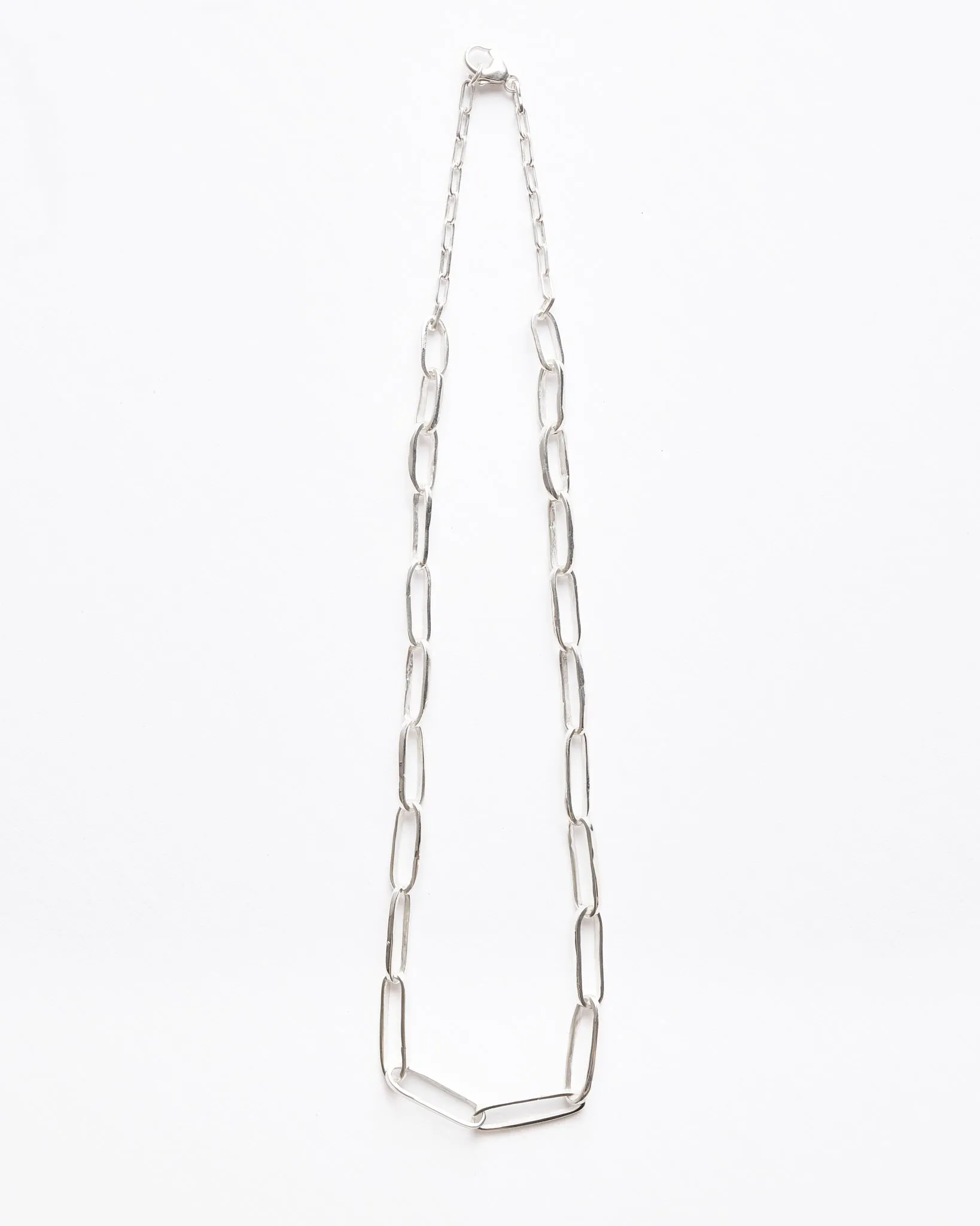 Sterling Silver Elongated Rectangle Link Chain