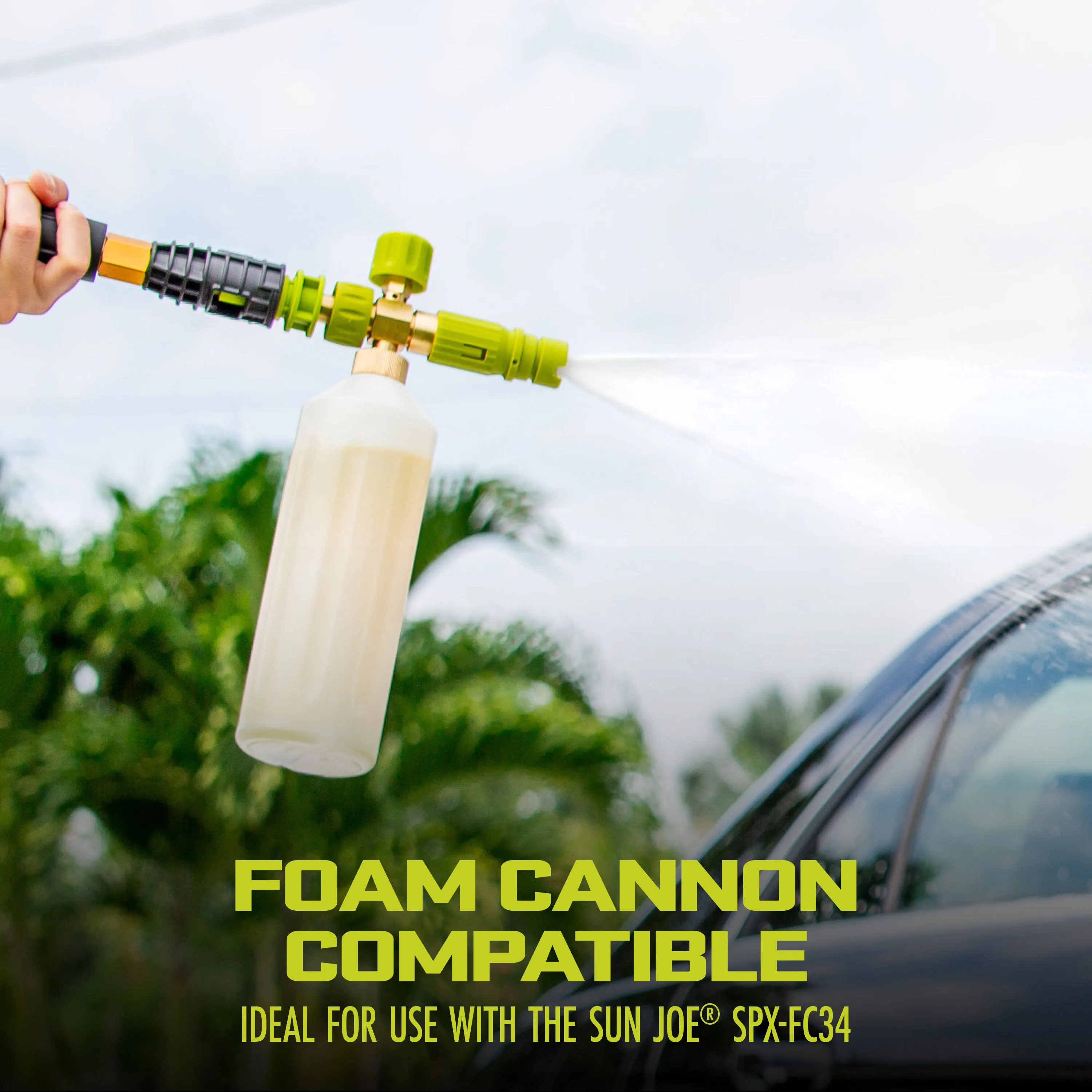 Sun Joe SPX-FCS1G-COC Premium Snow Foam Car Wash Soap and Cleaner | 1-Gal. | Coconut Scent