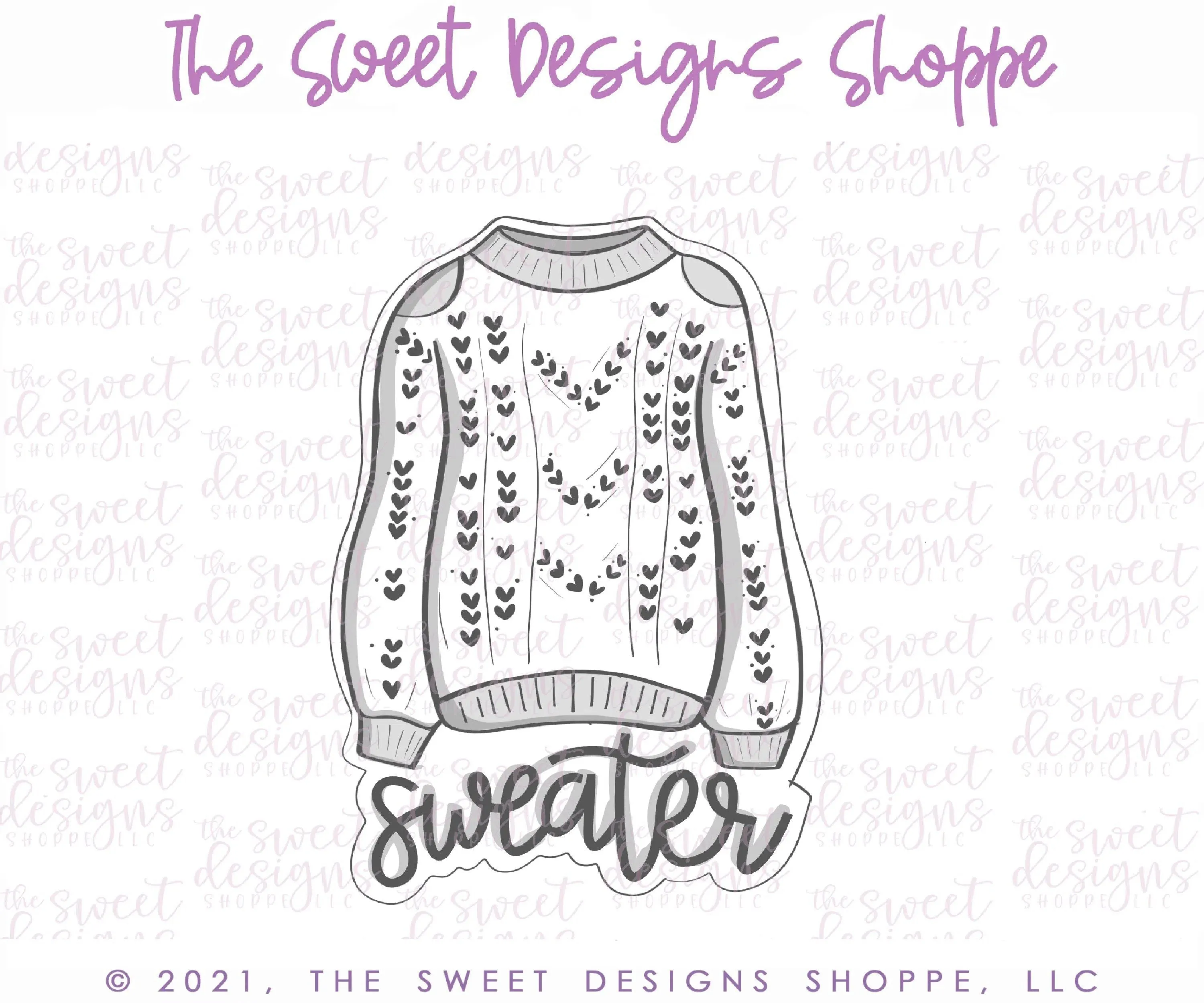 Sweater Cookie Sticker - Cookie Cutter