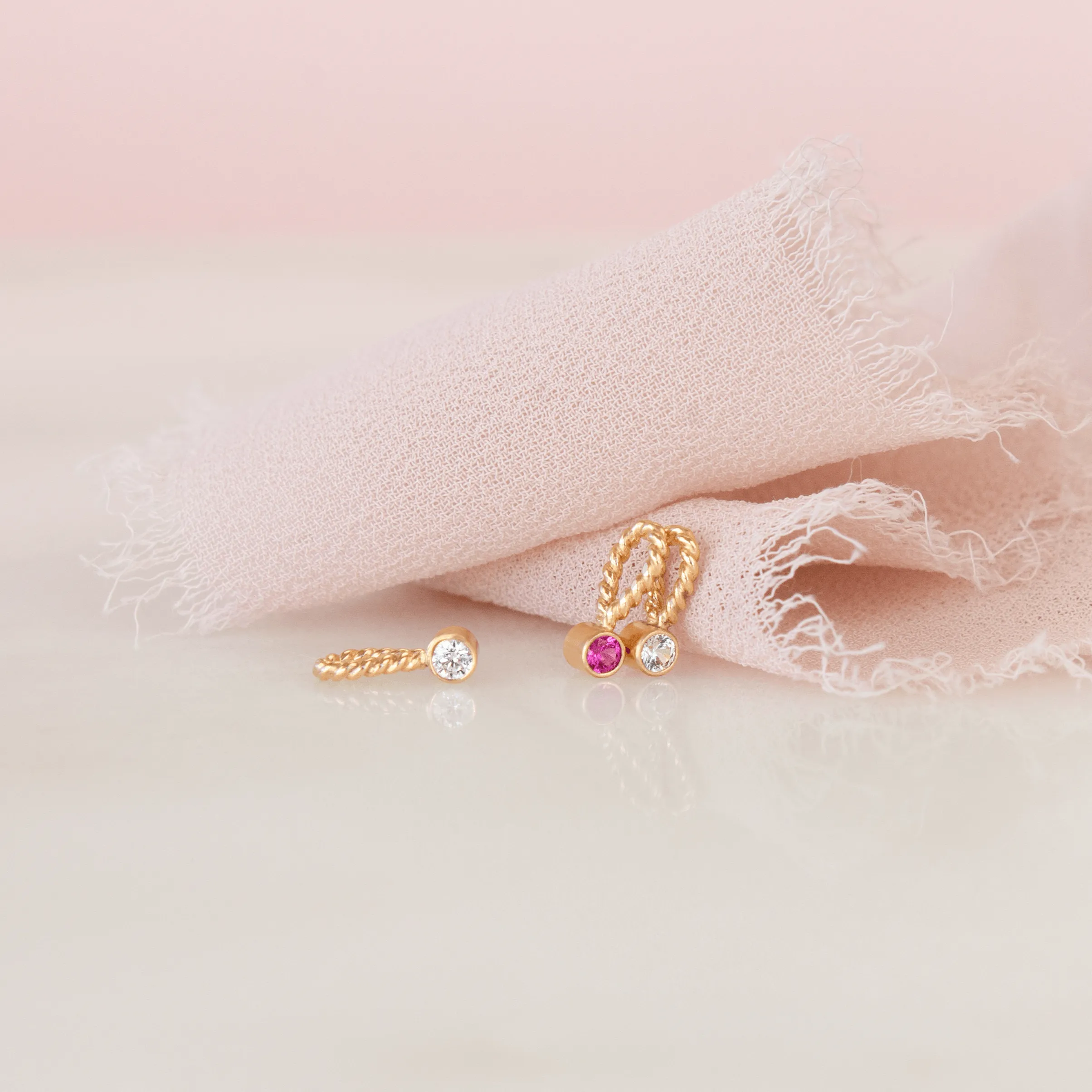 Tiny Lou Birthstone Charm Necklace