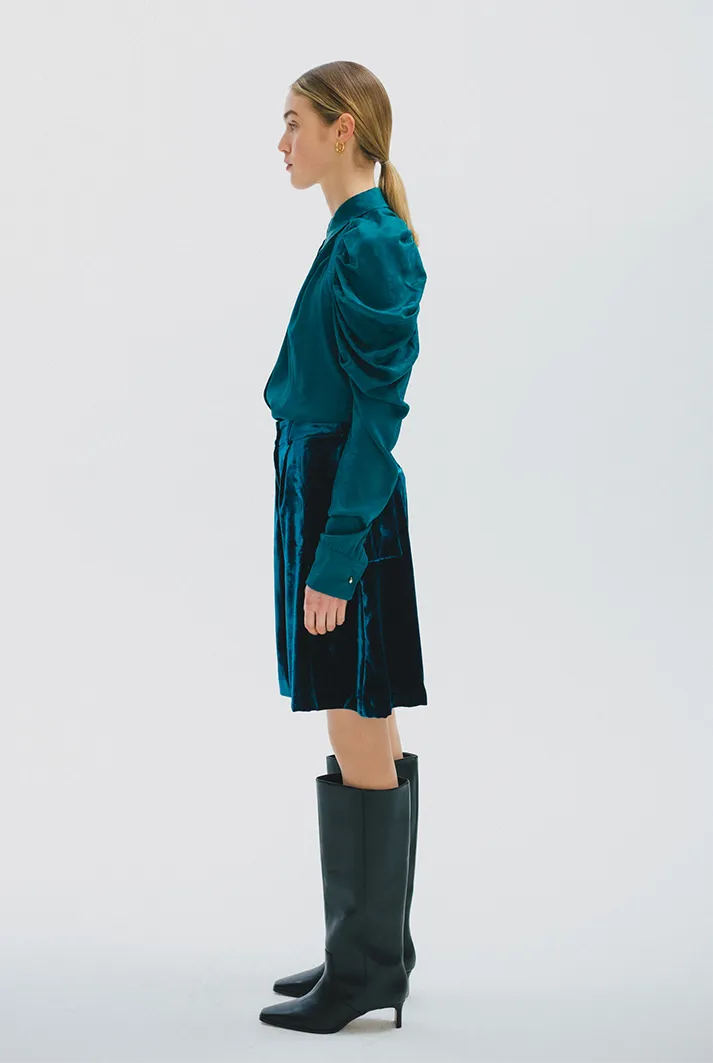 Velvet Culotte Shorts