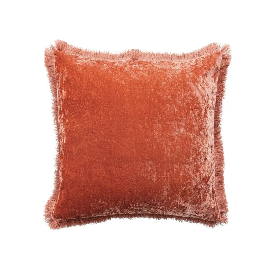 Velvet Fringe Pillow