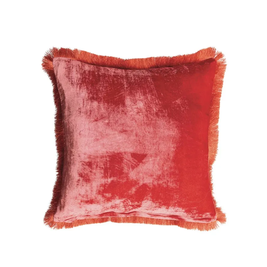 Velvet Fringe Pillow