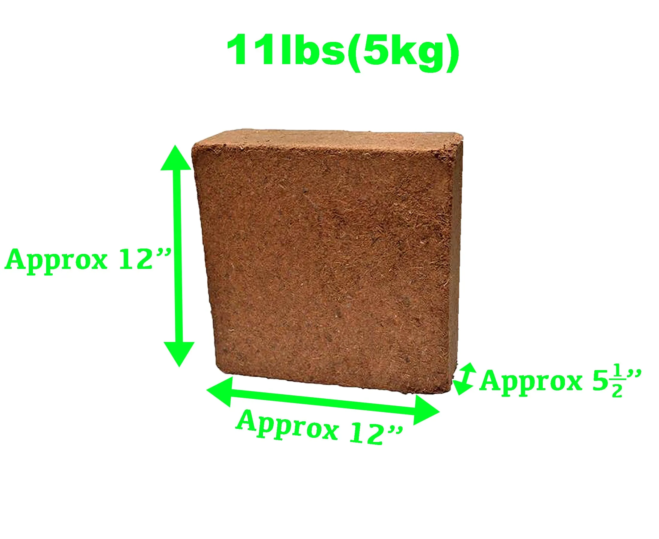 Viagrow 5KG (11LB) Coconut Coir Compressed Premium Grow Media (Pallet of 220 units)