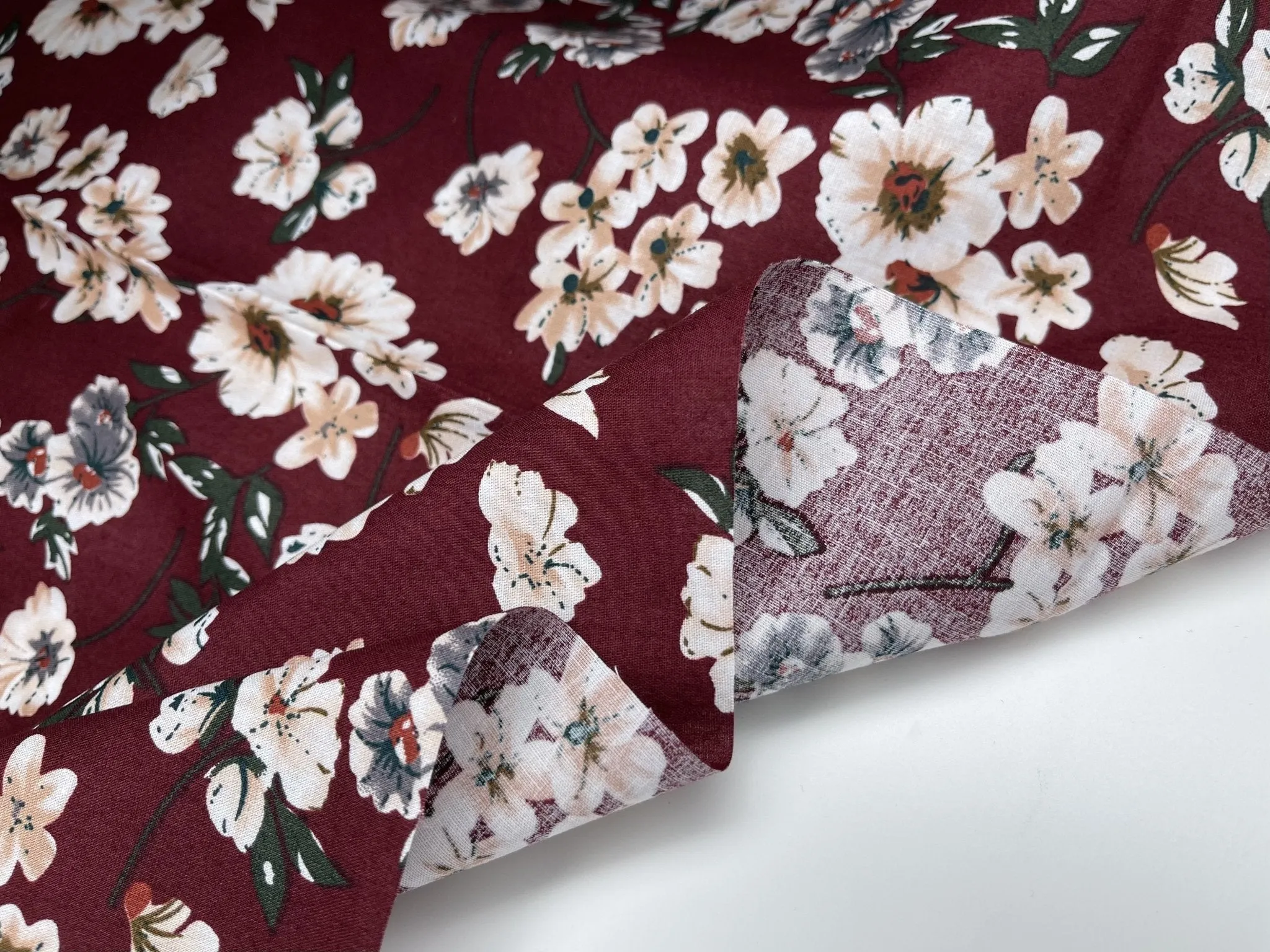 Vintage floral bouquet - Washed Cotton Reactive Print -8002