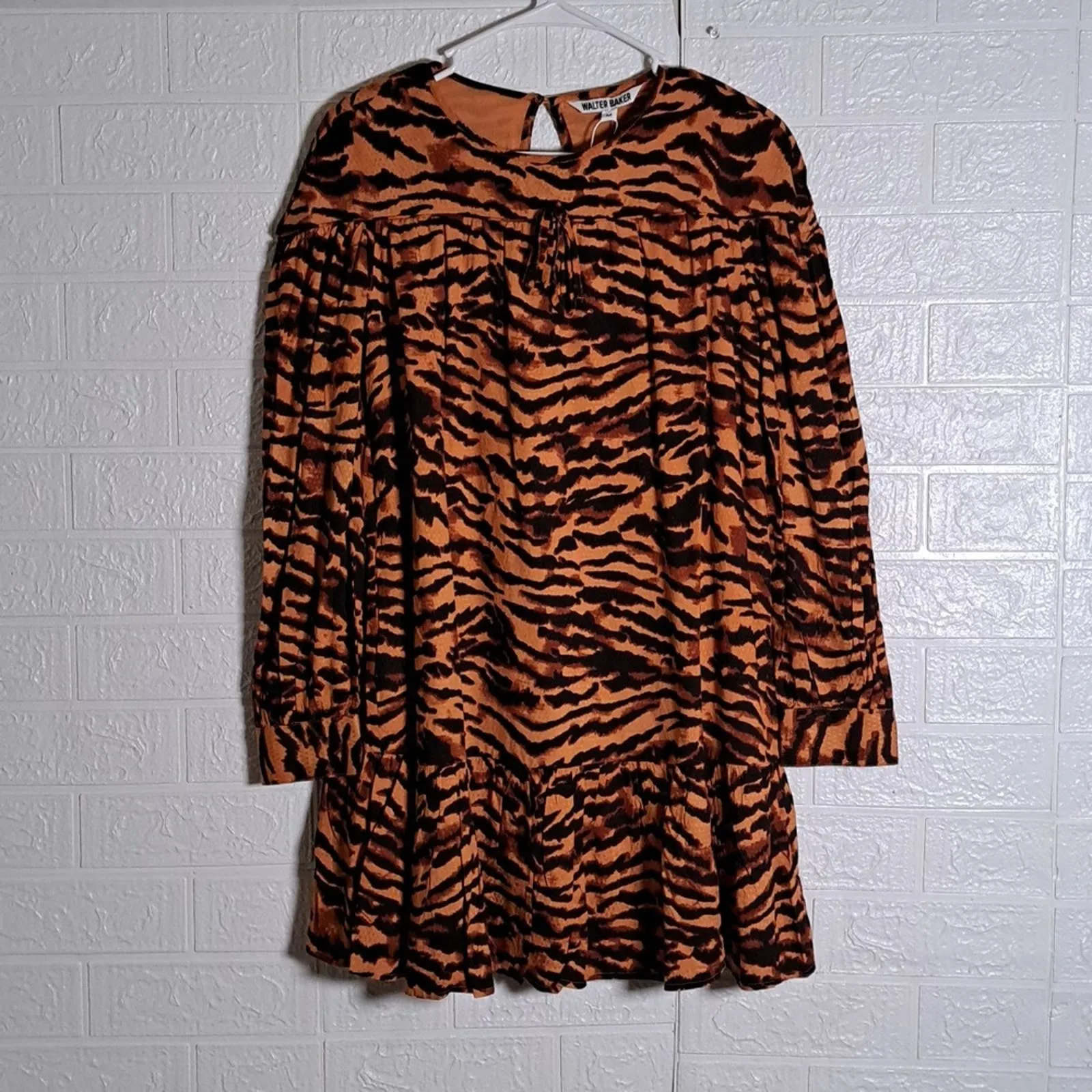 WALTER BAKER Wild Cat Lilly Mini Trapeze Dress Medium
