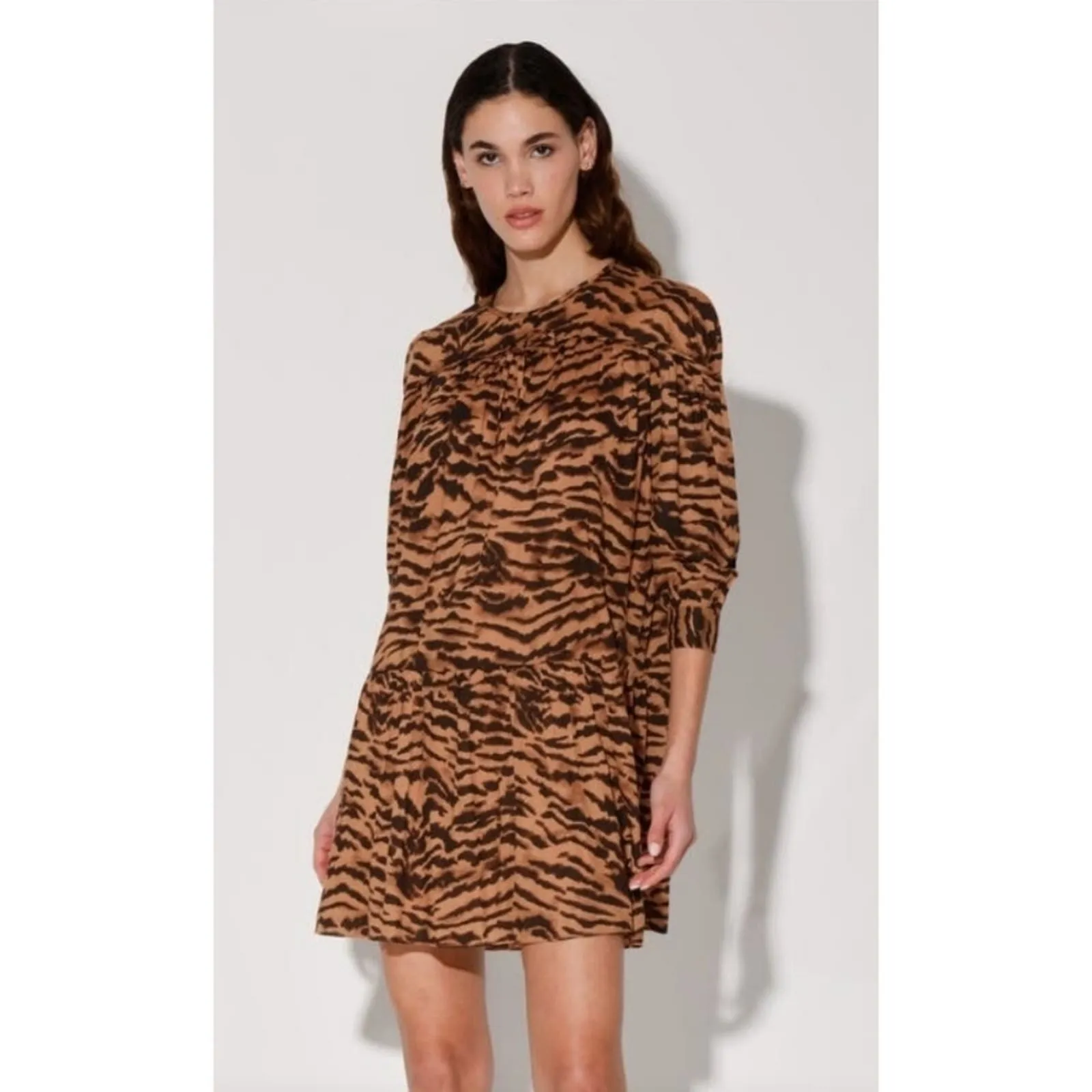 WALTER BAKER Wild Cat Lilly Mini Trapeze Dress Medium