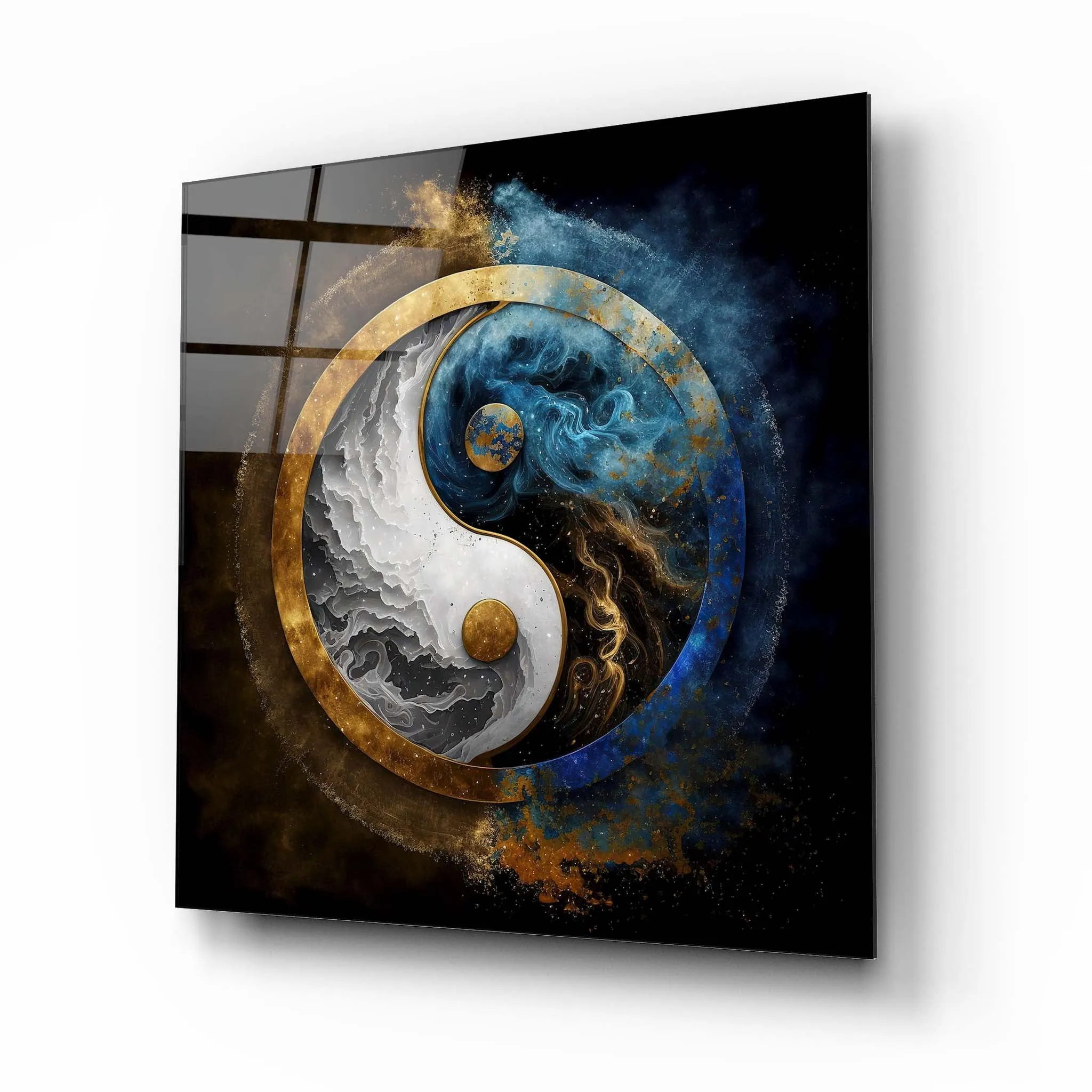Ying Yang Glass Wall Art